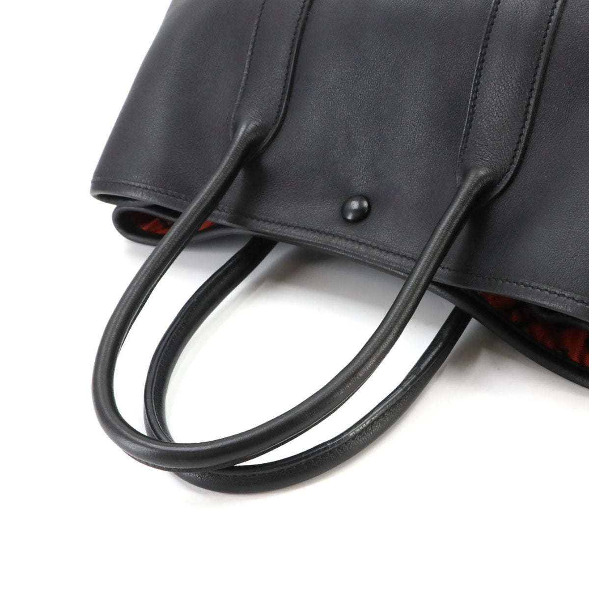 Hermes Black Swift Leather Handbag Tote Bag (Pre-Owned)