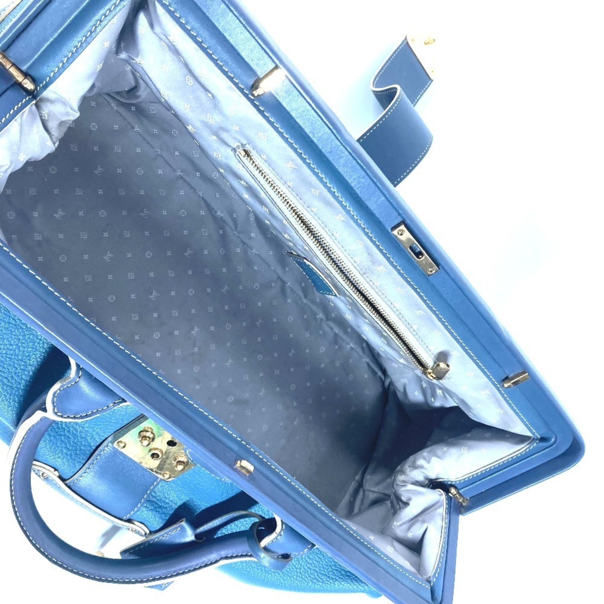 Louis Vuitton Suhali Blue Suhali Leather Handbag Tote Bag (Pre-Owned)