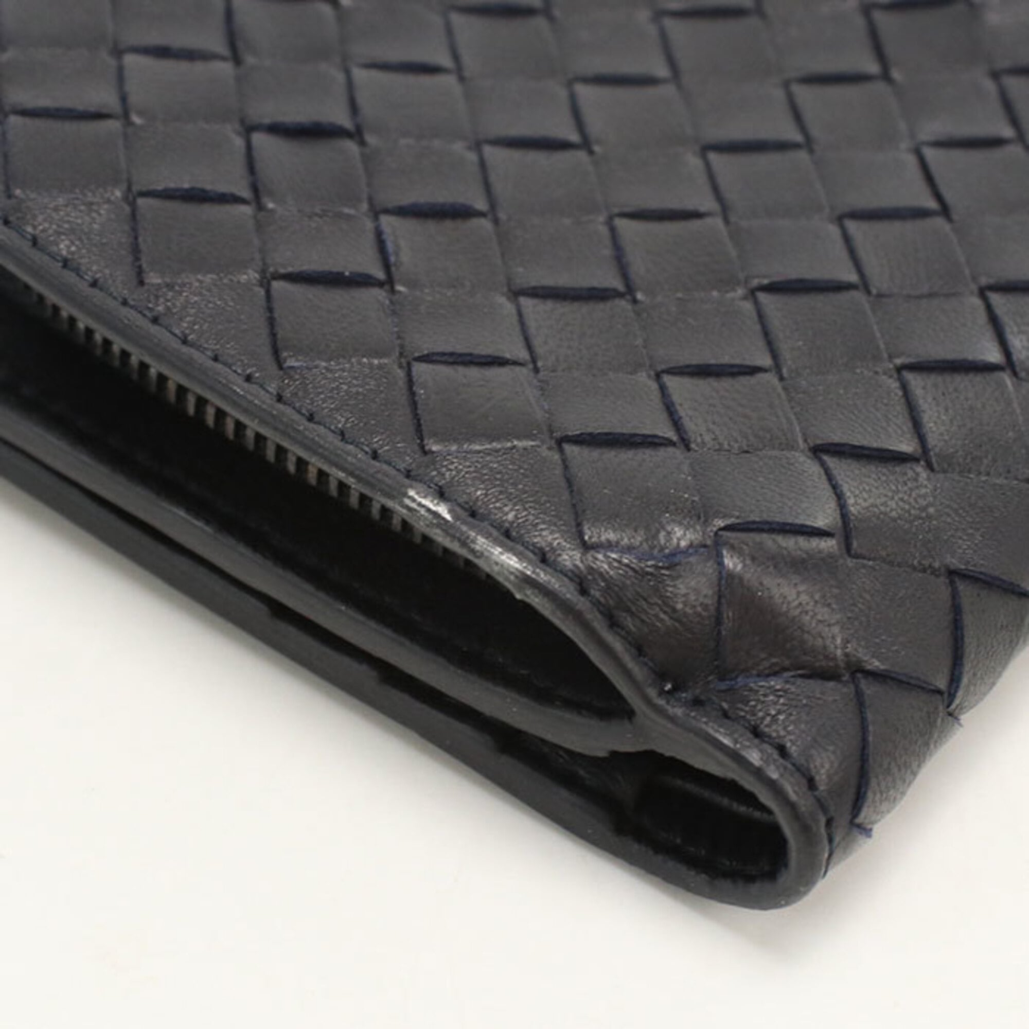Bottega Veneta Black Leather Wallet (Bi-Fold) (Pre-Owned)
