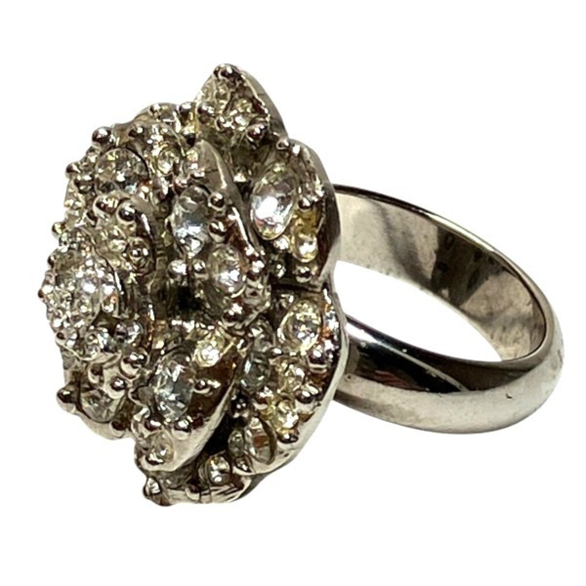 Chanel Silver Metal Band Ring (Pre-Owned)