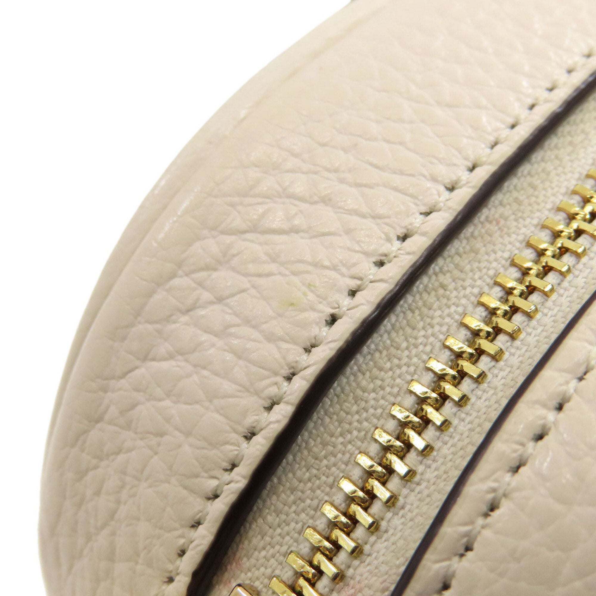 Coach Beige White Canvas Leather Shoulder Bag (Pre-Owned)