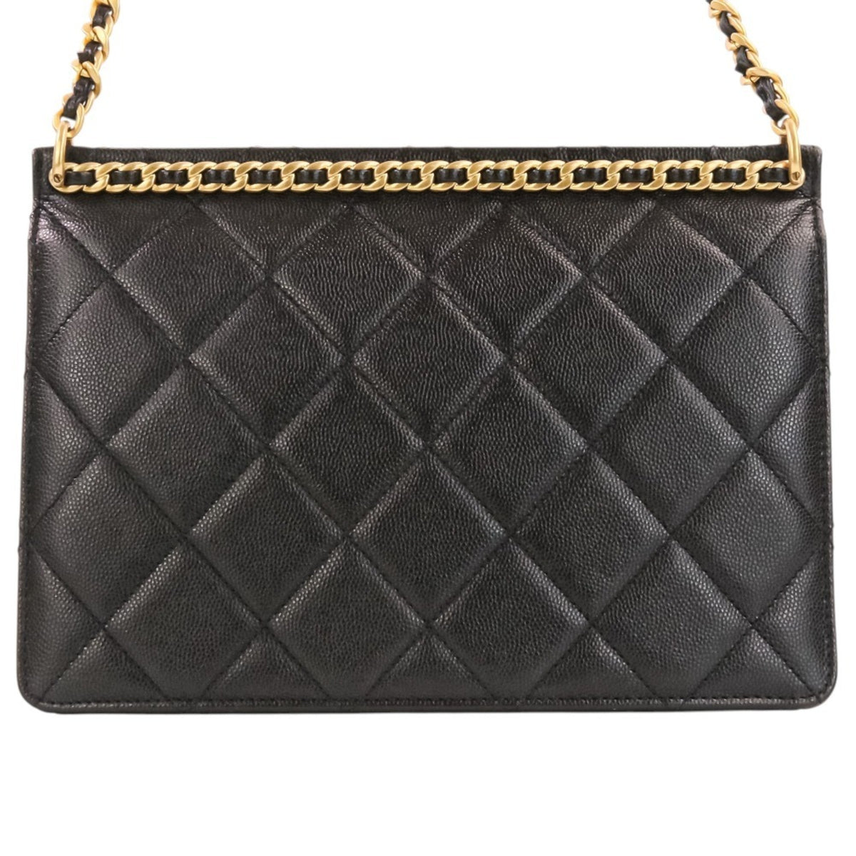 Chanel Black Grained Calfskin Shoulder Bag (Pre-Owned)