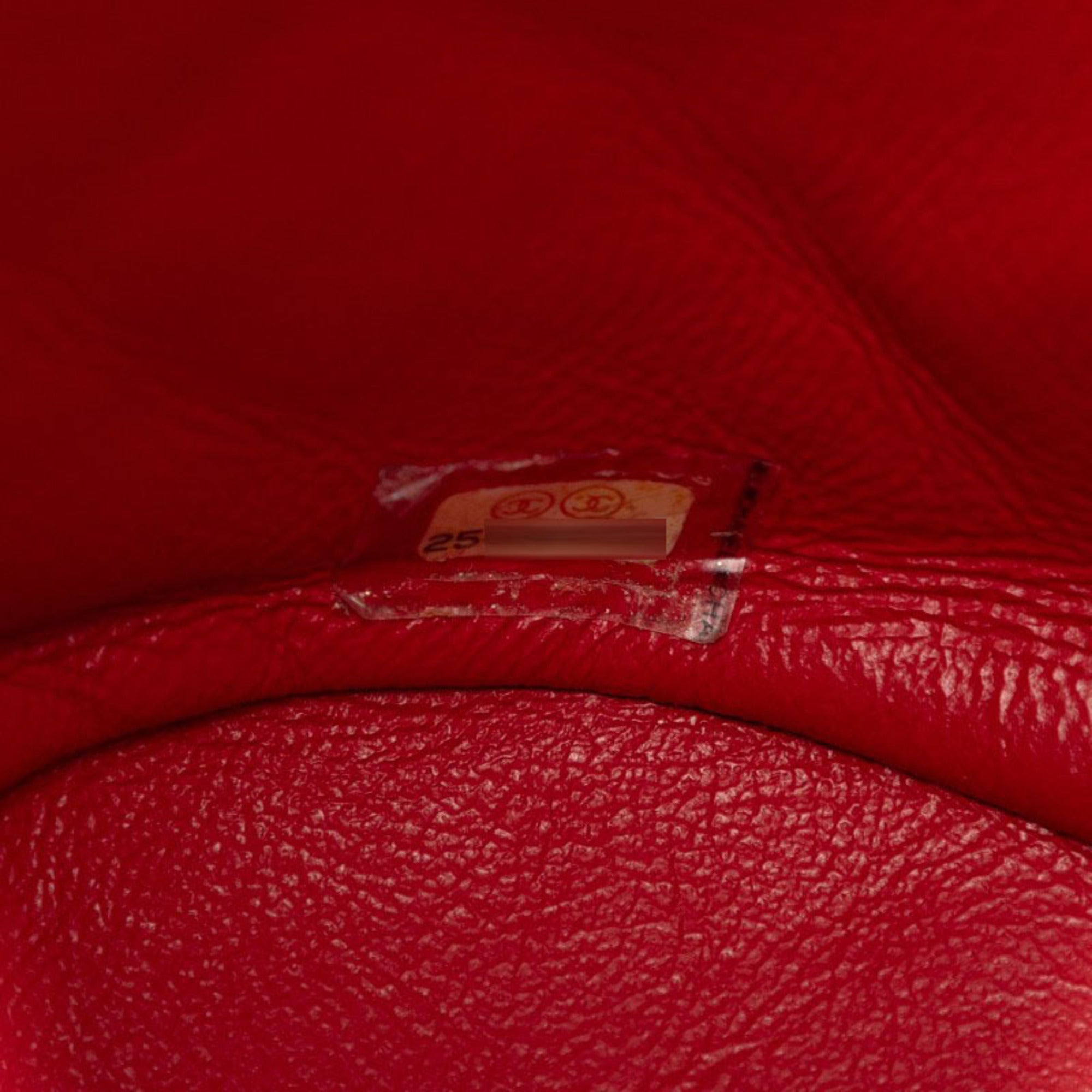 Chanel Red Color Grained Calfskin Backpack (Pre-Owned)