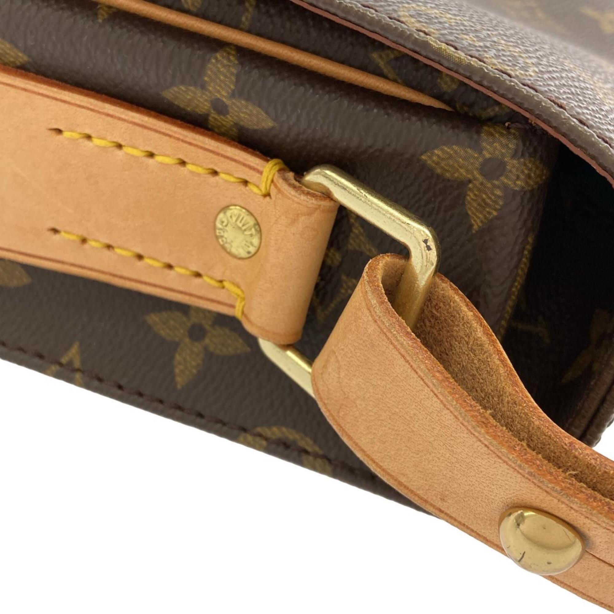 Louis Vuitton Marron Monogram Coated Canvas Shoulder Bag (Pre-Owned)