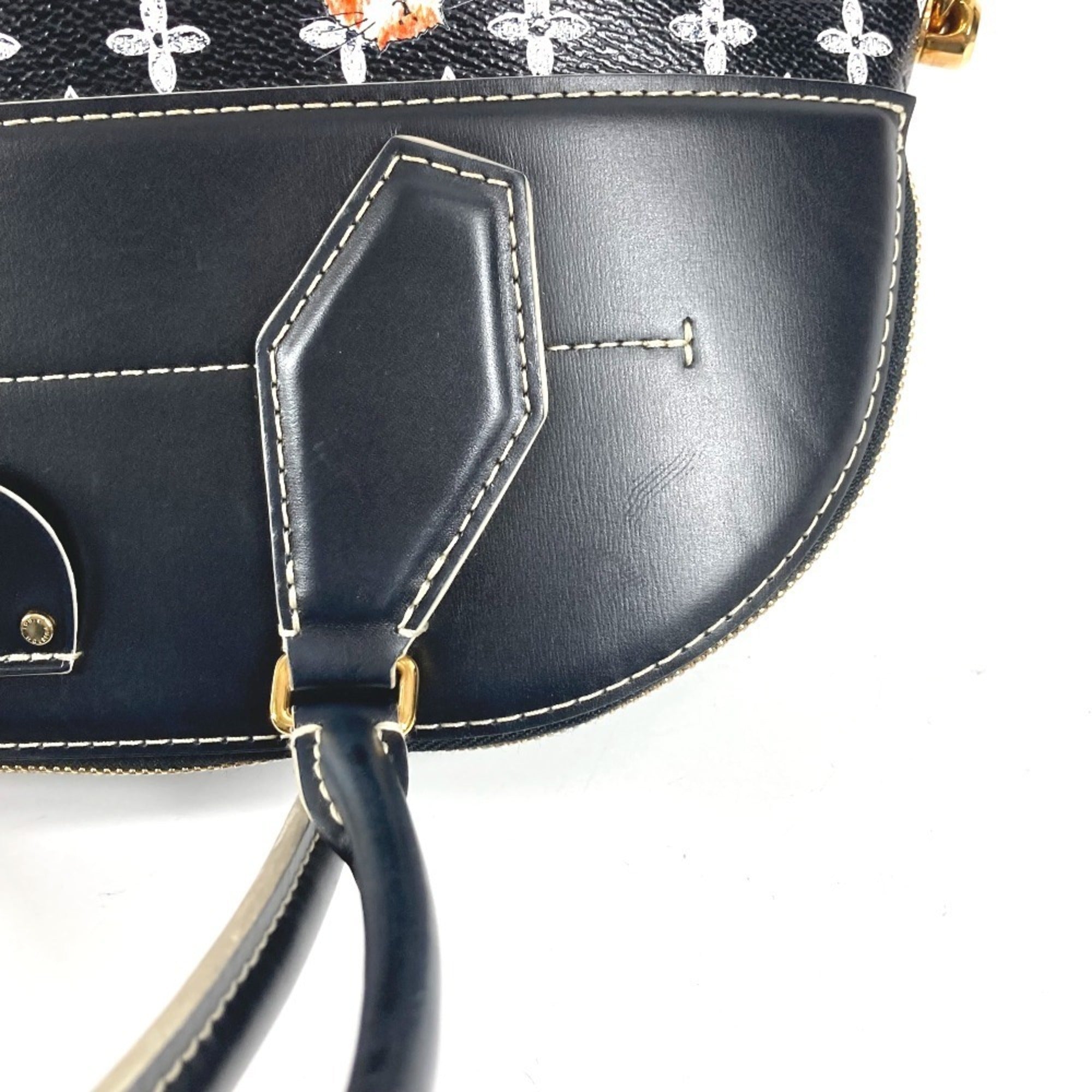 Louis Vuitton Black Noir Leather Shoulder Bag Tote Bag (Pre-Owned)
