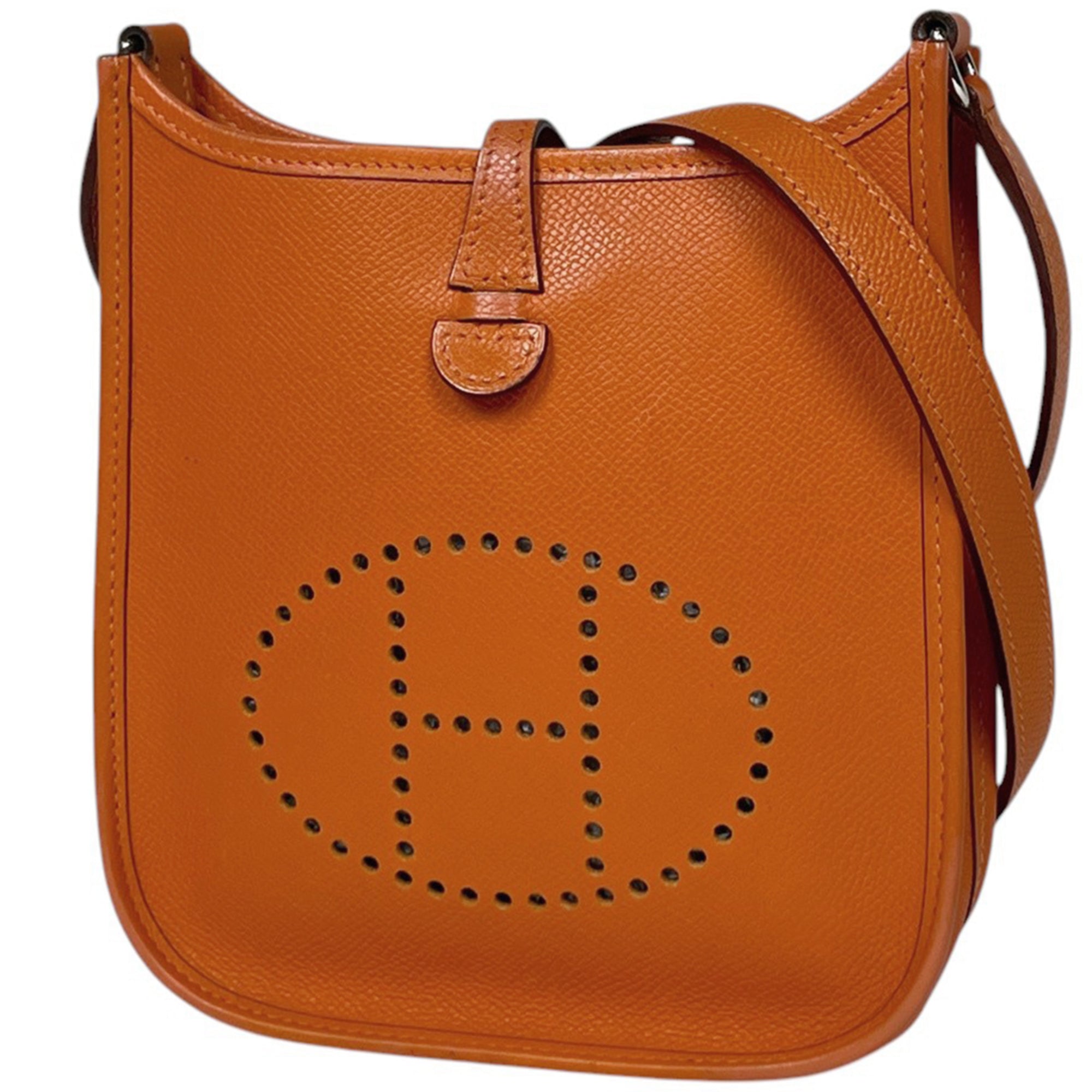Hermes Potiron Epsom Leather Pochette Shoulder Bag (Pre-Owned)