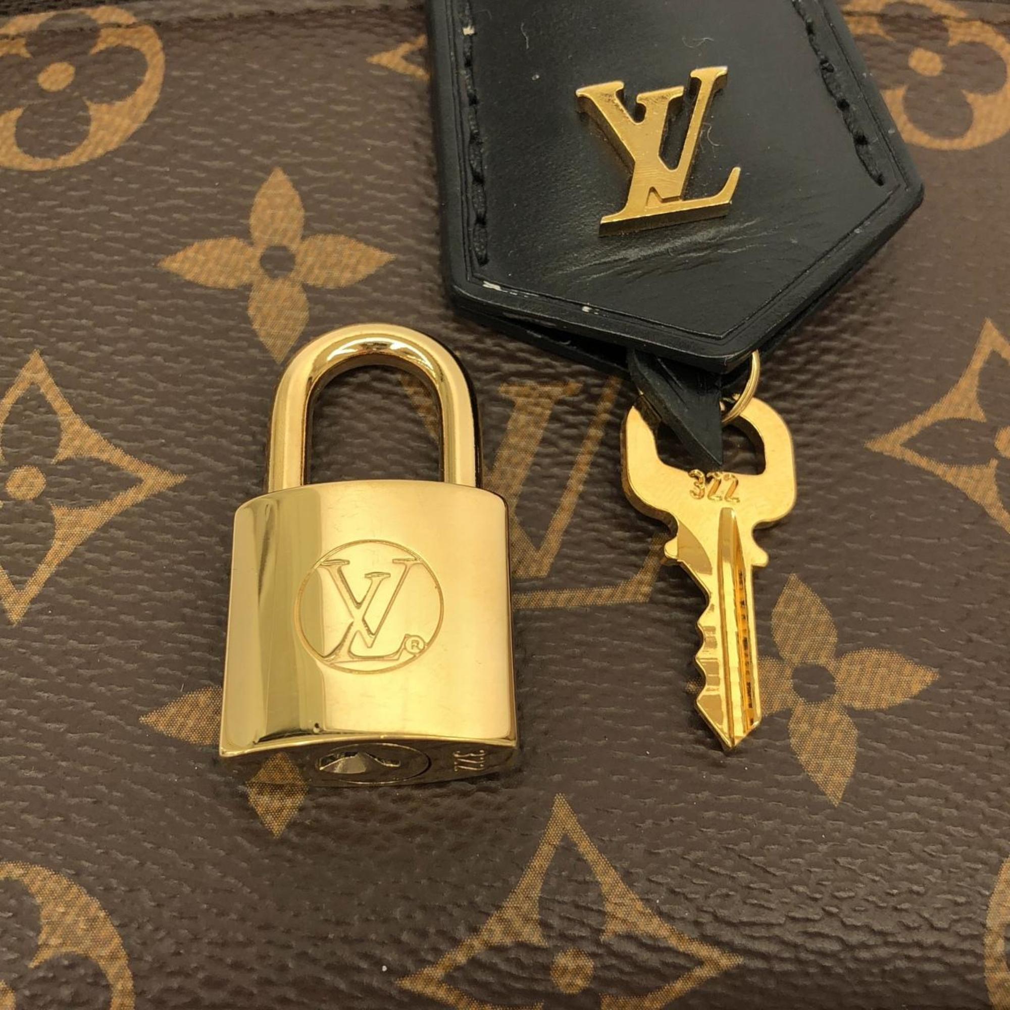 Louis Vuitton Monogram Marron Coated Canvas Handbag Vanity Bag (Pre-Owned)