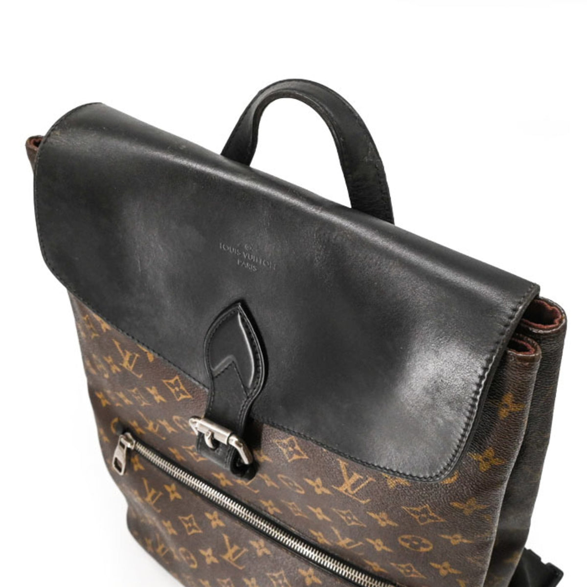Louis Vuitton Black Brown Monogram Macassar Backpack (Pre-Owned)
