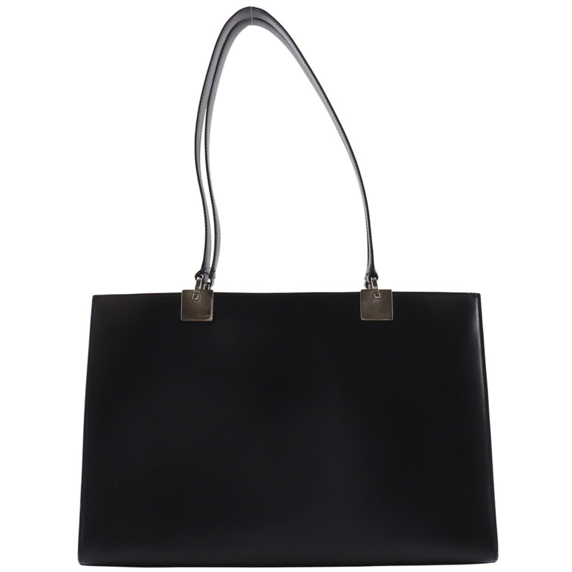 Salvatore Ferragamo Black Leather Tote Bag (Pre-Owned)