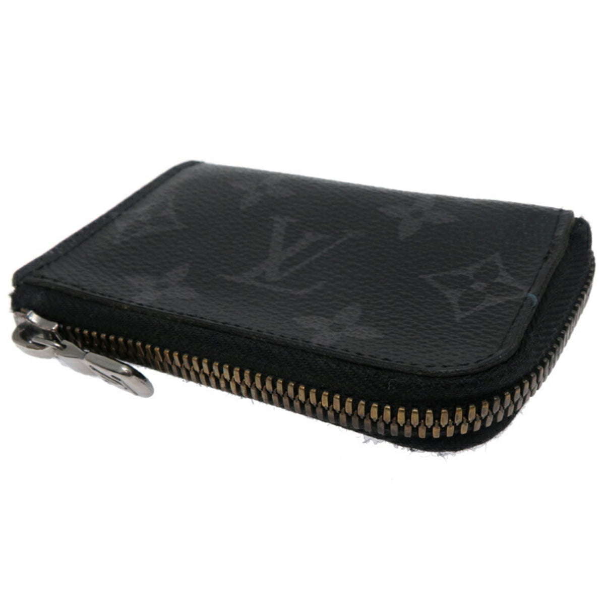 Louis Vuitton Black Monogram Eclipse Monogram Eclipse Coin Purse/Coin Case (Pre-Owned)