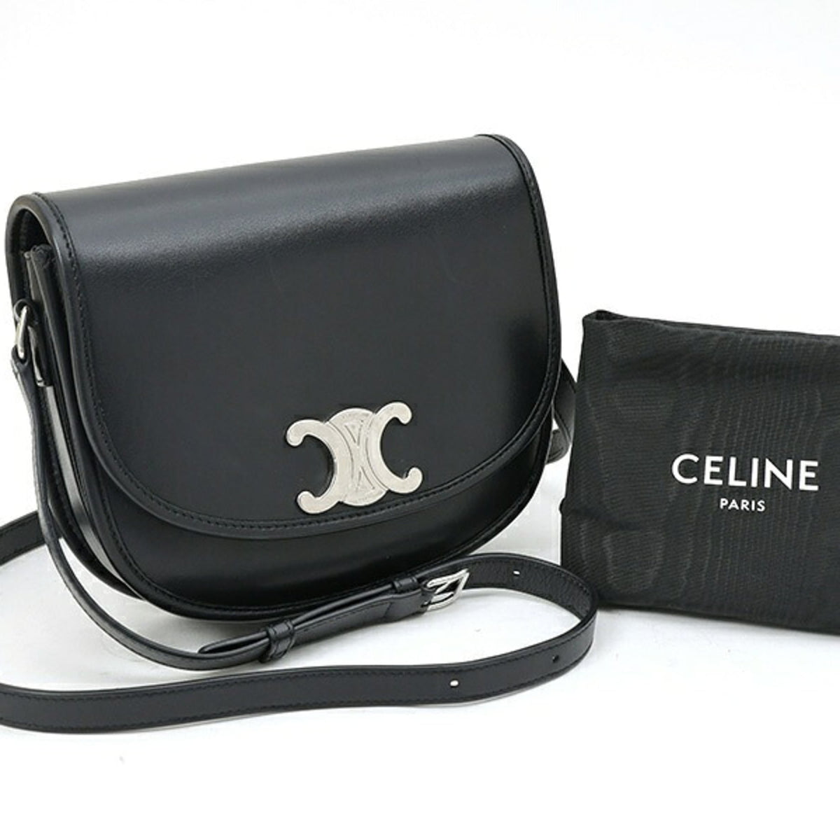 Celine Black Leather Shoulder Bag (Pre-Owned)