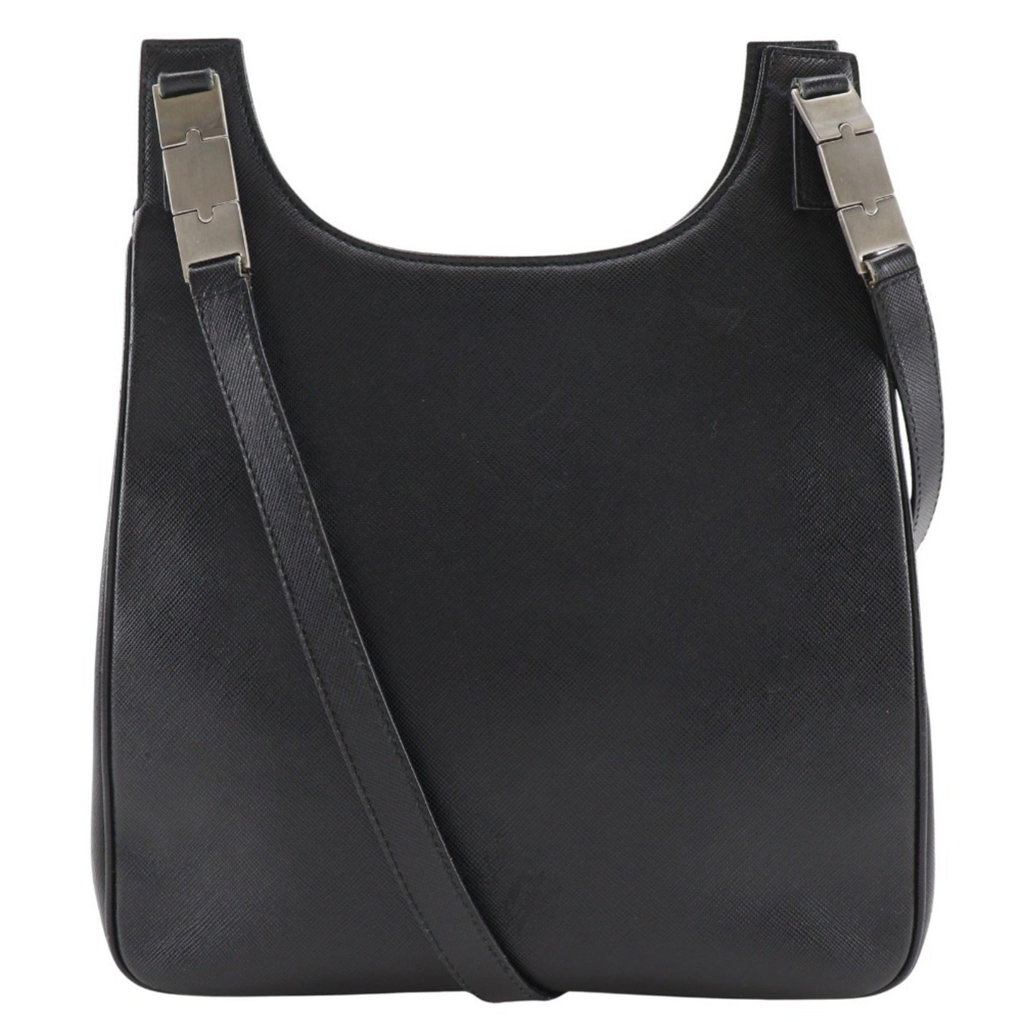 Salvatore Ferragamo Black Leather Shoulder Bag (Pre-Owned)
