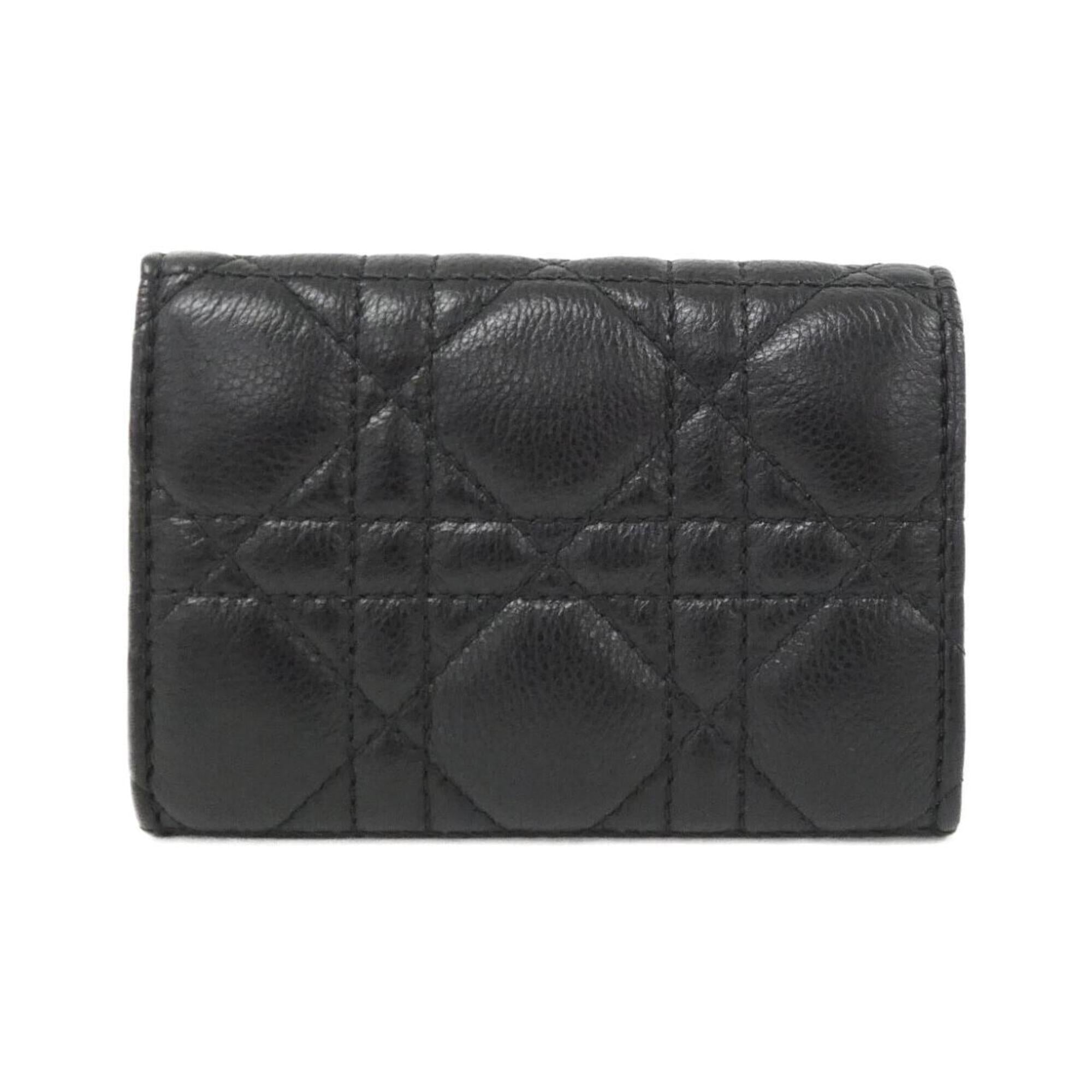 Christian Dior Black Leather Wallet (Bi-Fold) (Pre-Owned)