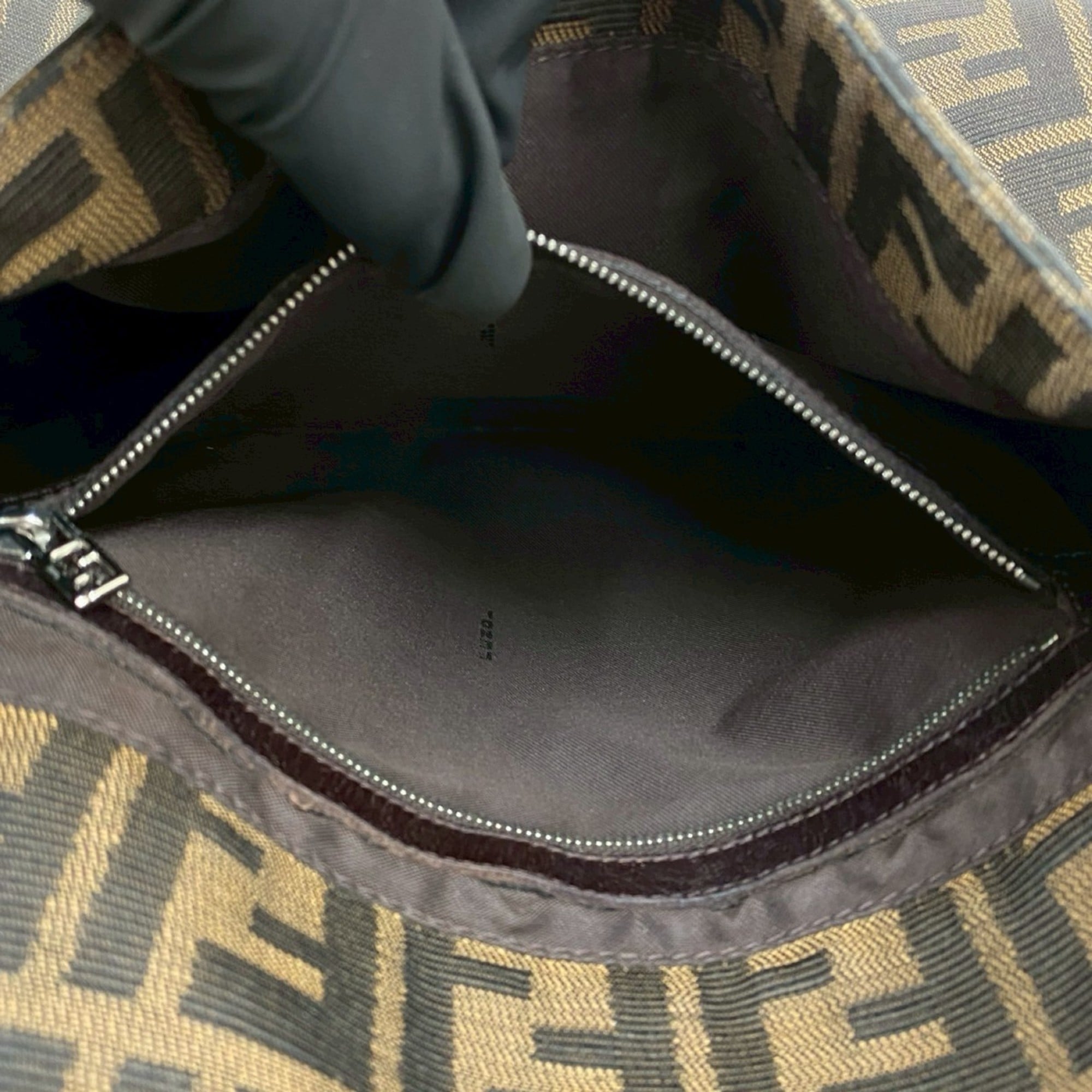 Fendi Brown Canvas Leather Handbag Shoulder Bag (Pre-Owned)