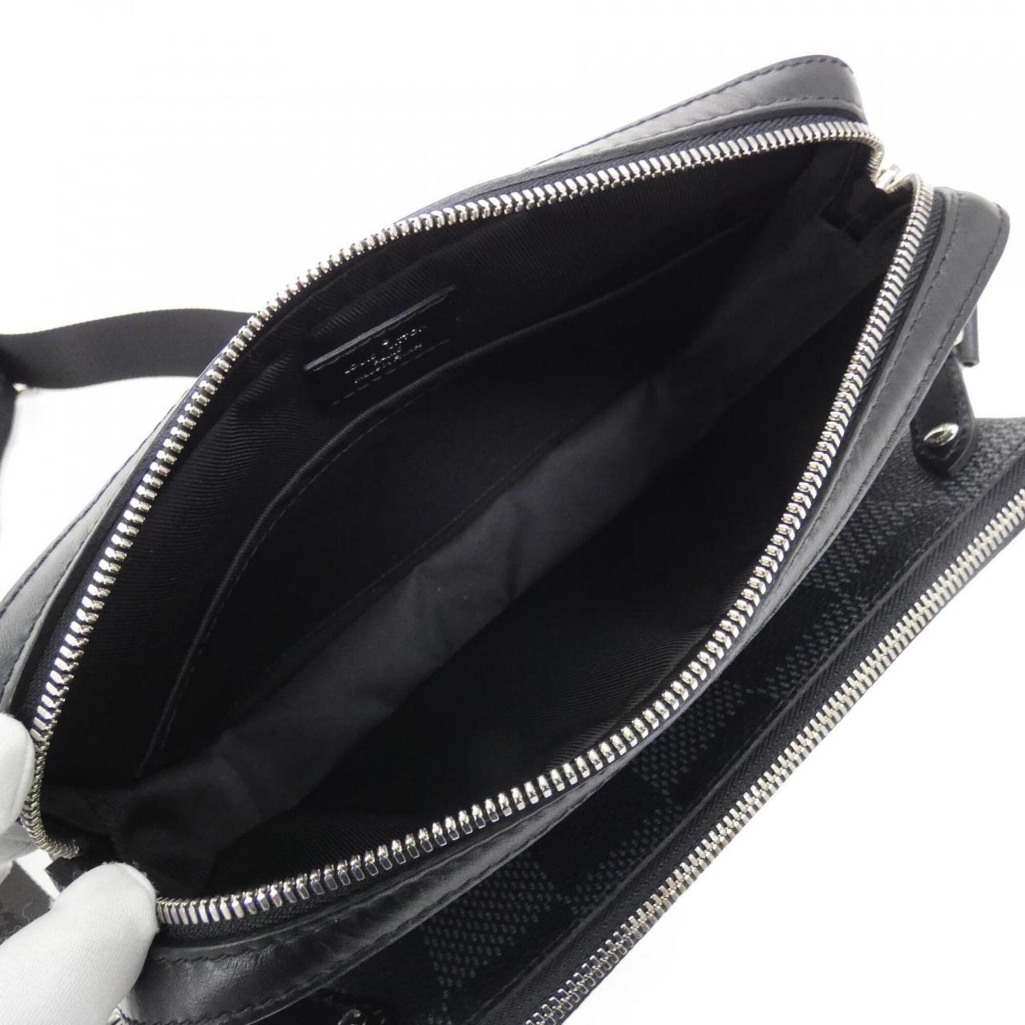 Louis Vuitton Damier Graphite Graphite Gray Coated Canvas Pouch Shoulder Bag (Pre-Owned)