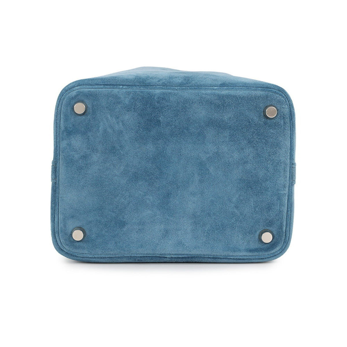Hermes Blue Swift Leather Suede Handbag (Pre-Owned)