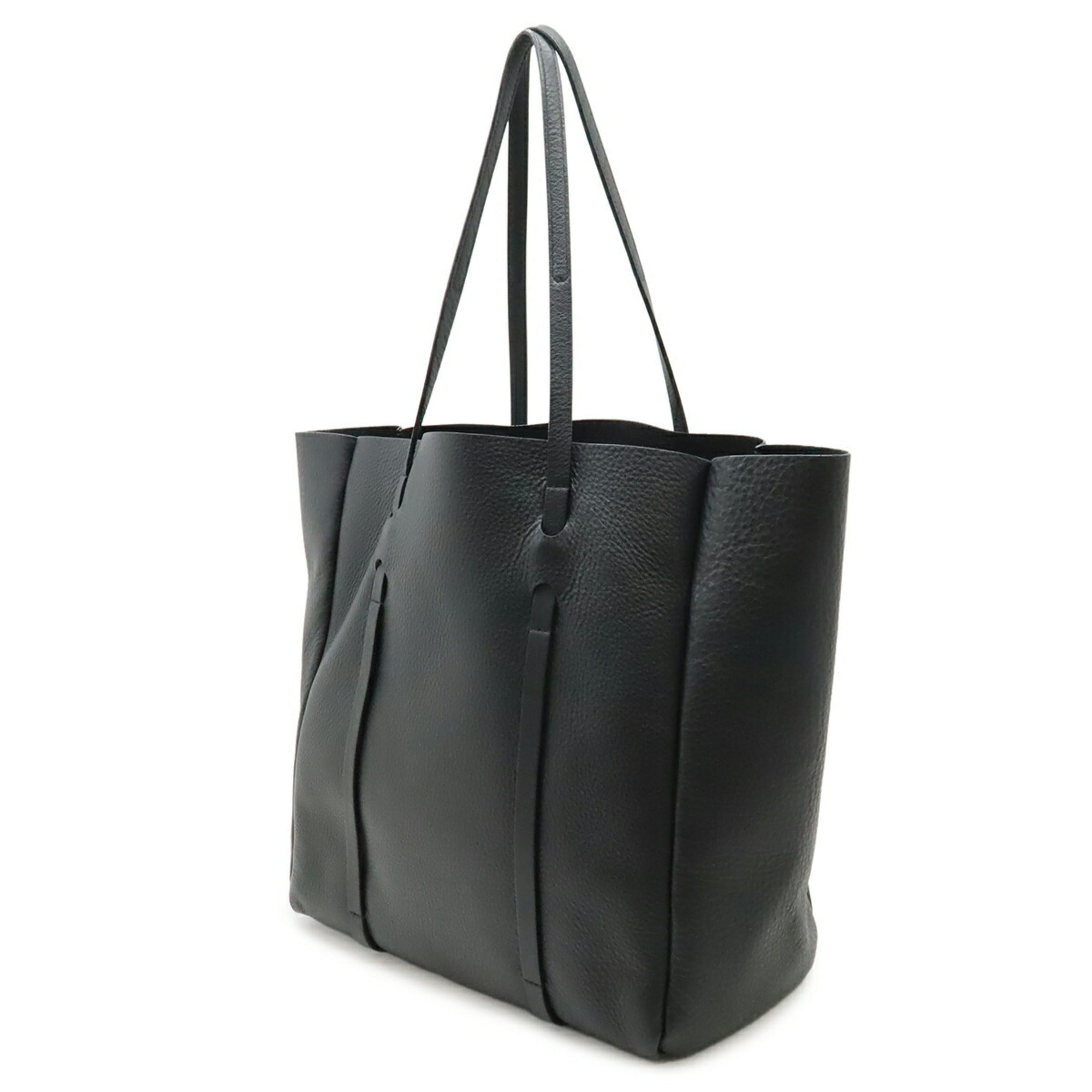 Balenciaga Black Leather Shoulder Bag Tote Bag (Pre-Owned)