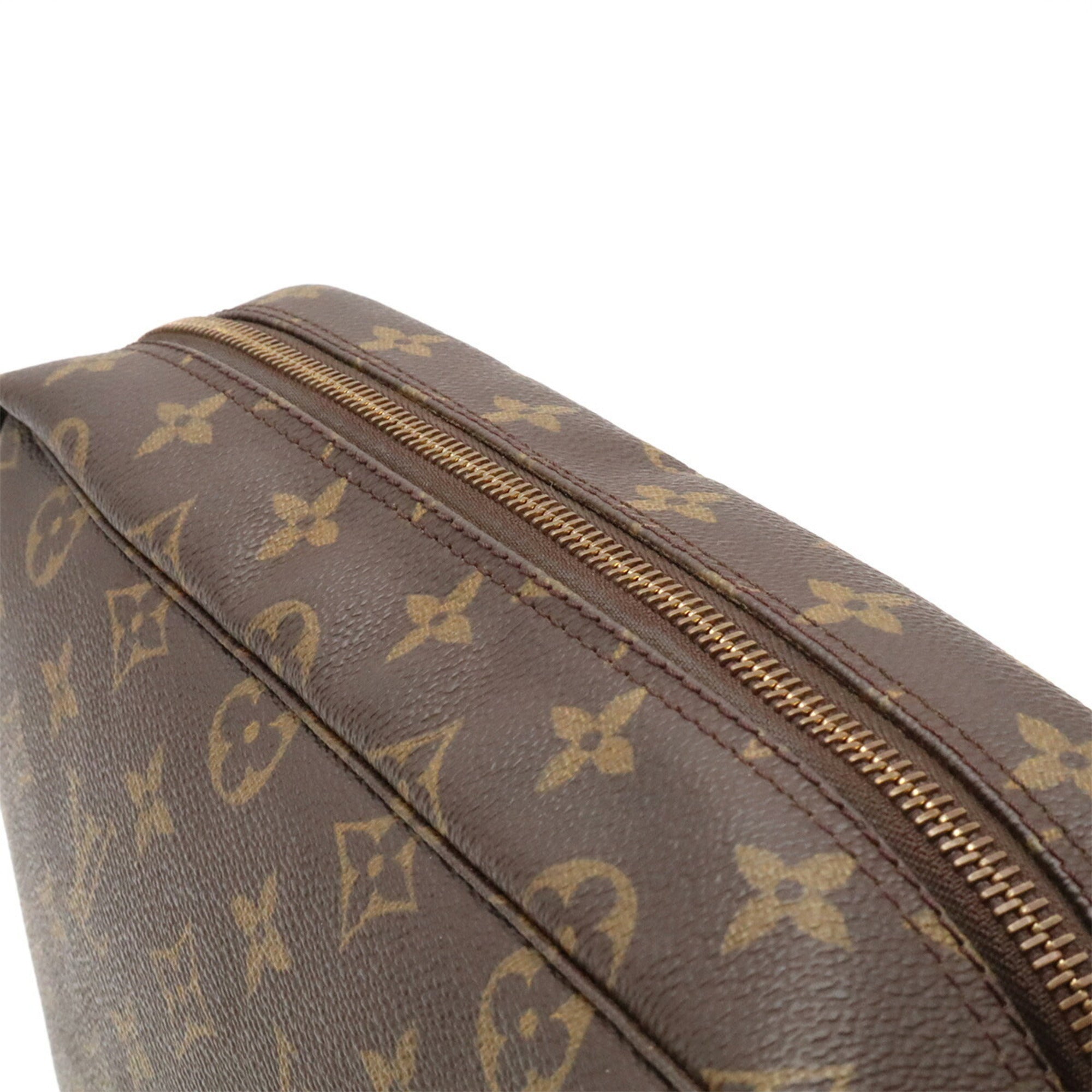 Louis Vuitton Brown Monogram Canvas Clutch Bag Pouch (Pre-Owned)