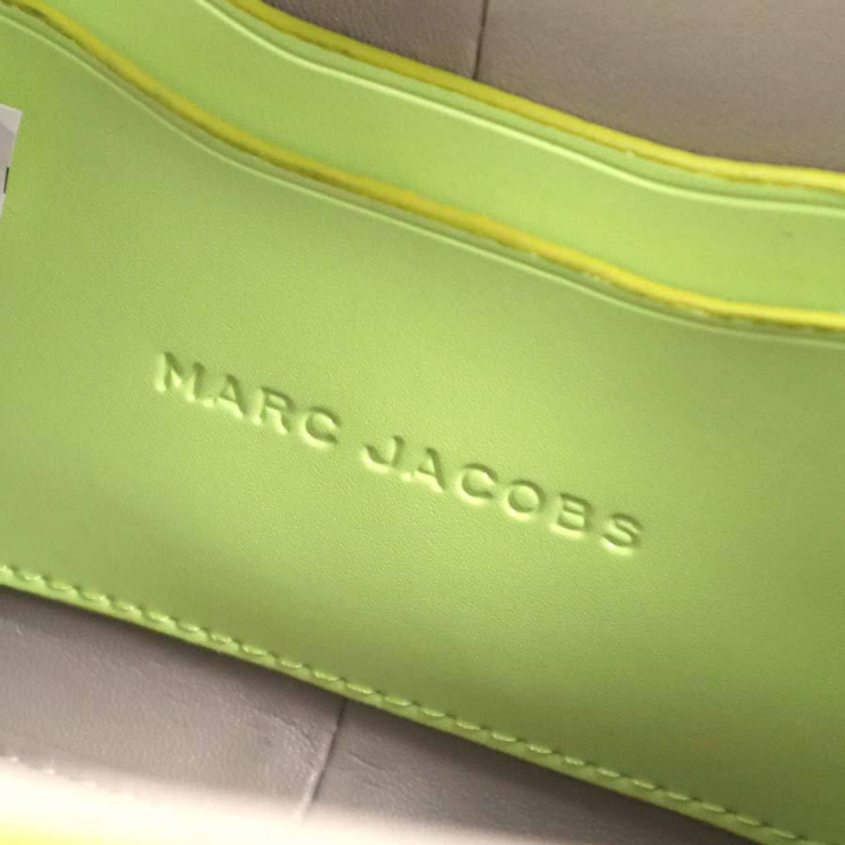 Marc Jacobs Green Yellow Leather Handbag Shoulder Bag (Pre-Owned)