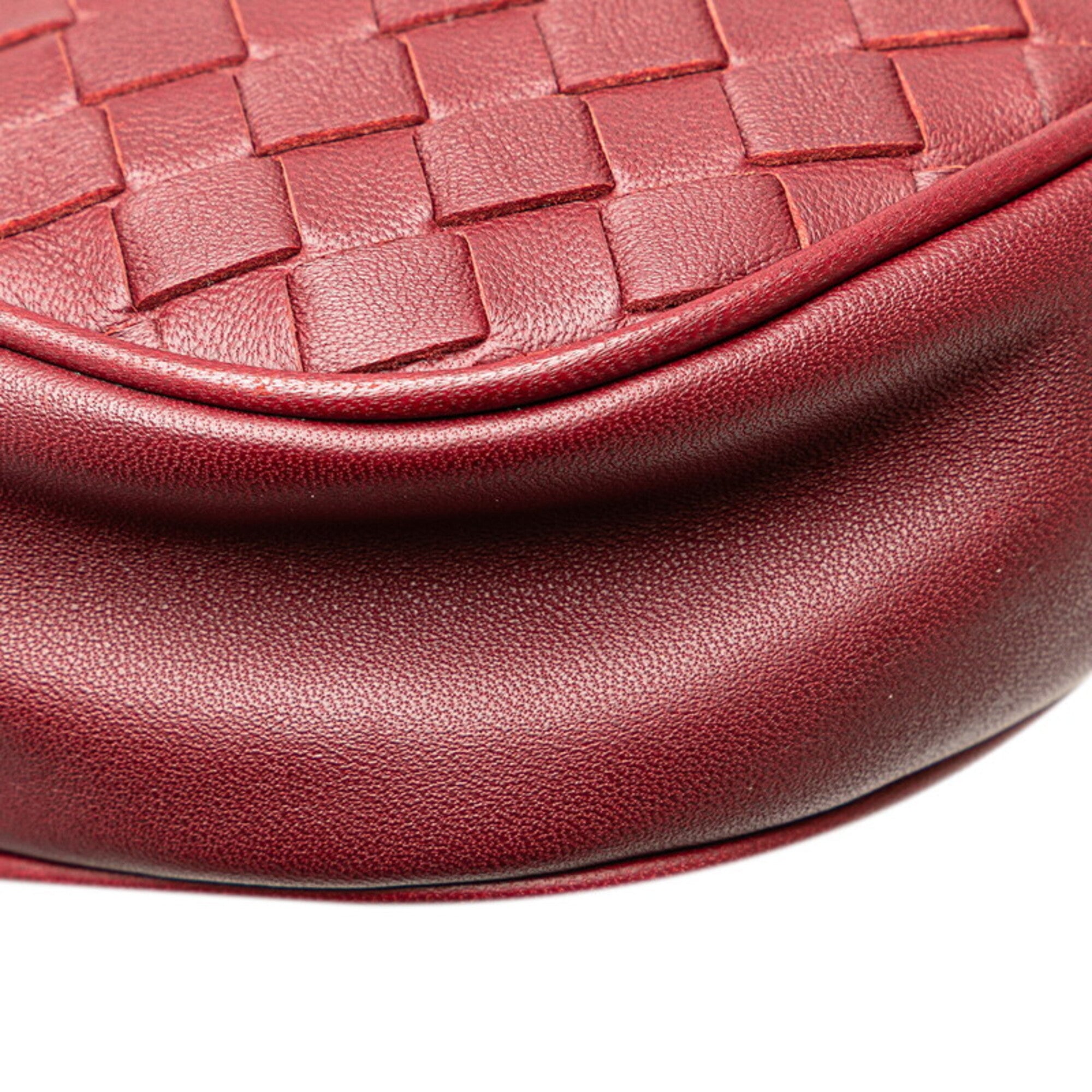 Bottega Veneta Bordeaux Red Color Wine Leather Fanny Pack (Pre-Owned)