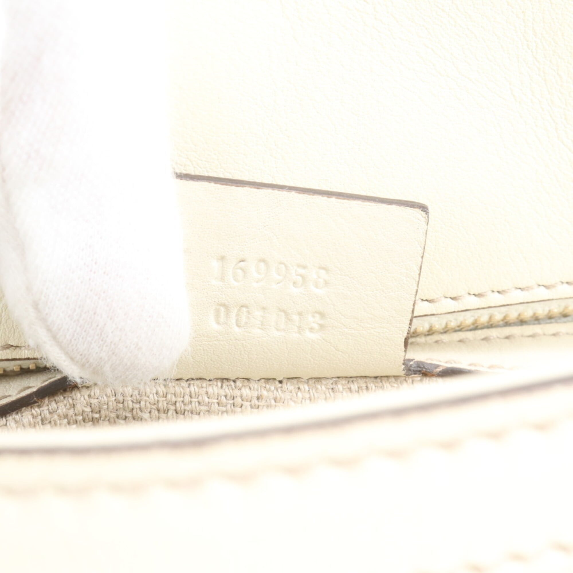 Gucci Ivory Leather Boston Bag Handbag Shoulder Bag Tote Bag (Pre-Owned)