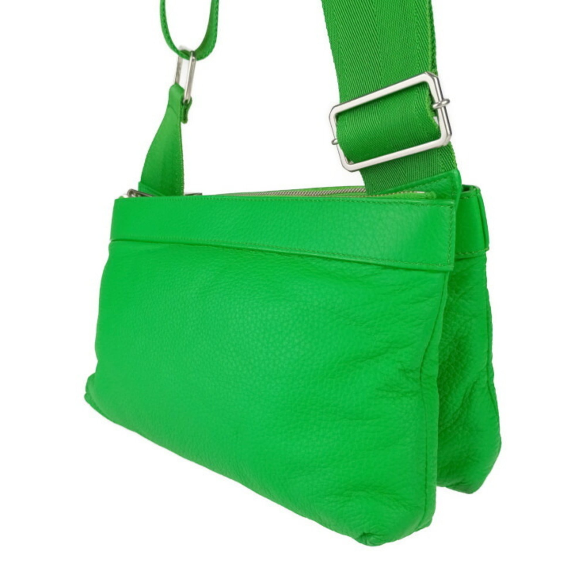 Bottega Veneta Green Leather Shoulder Bag (Pre-Owned)