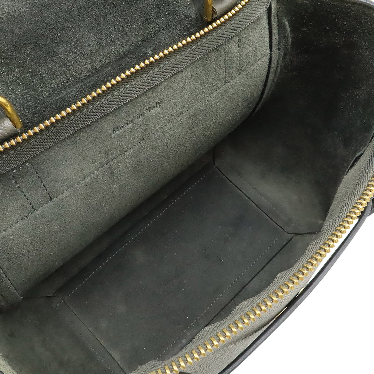 Celine Gray Leather Handbag Shoulder Bag (Pre-Owned)