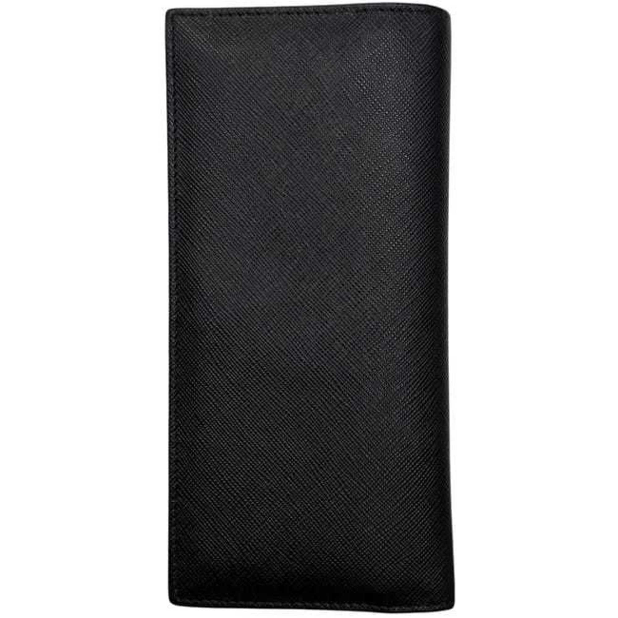 Prada Black Nero Saffiano Long Wallet (Bi-Fold) (Pre-Owned)