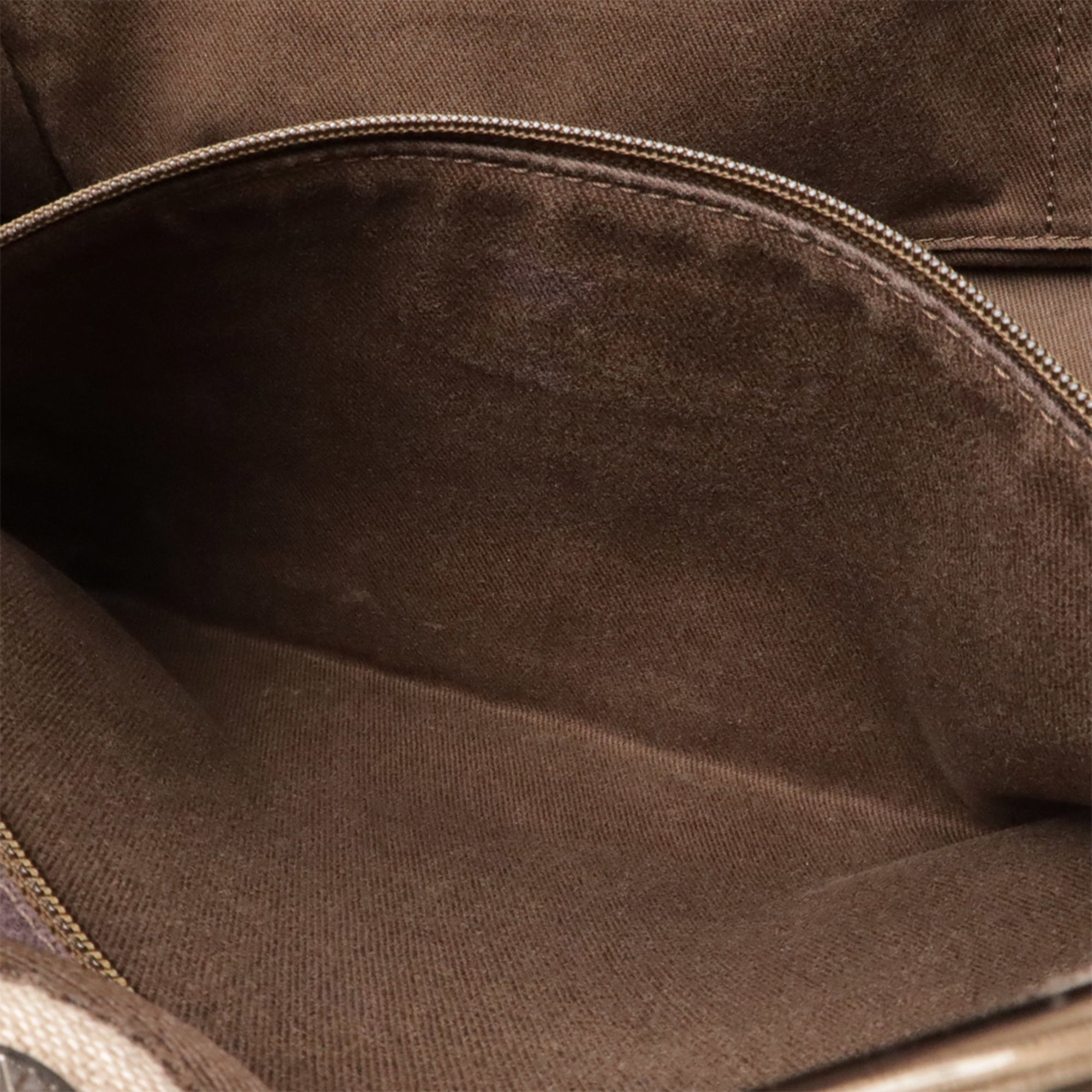 Chanel Beige Brown Canvas Leather Shoulder Bag Tote Bag (Pre-Owned)