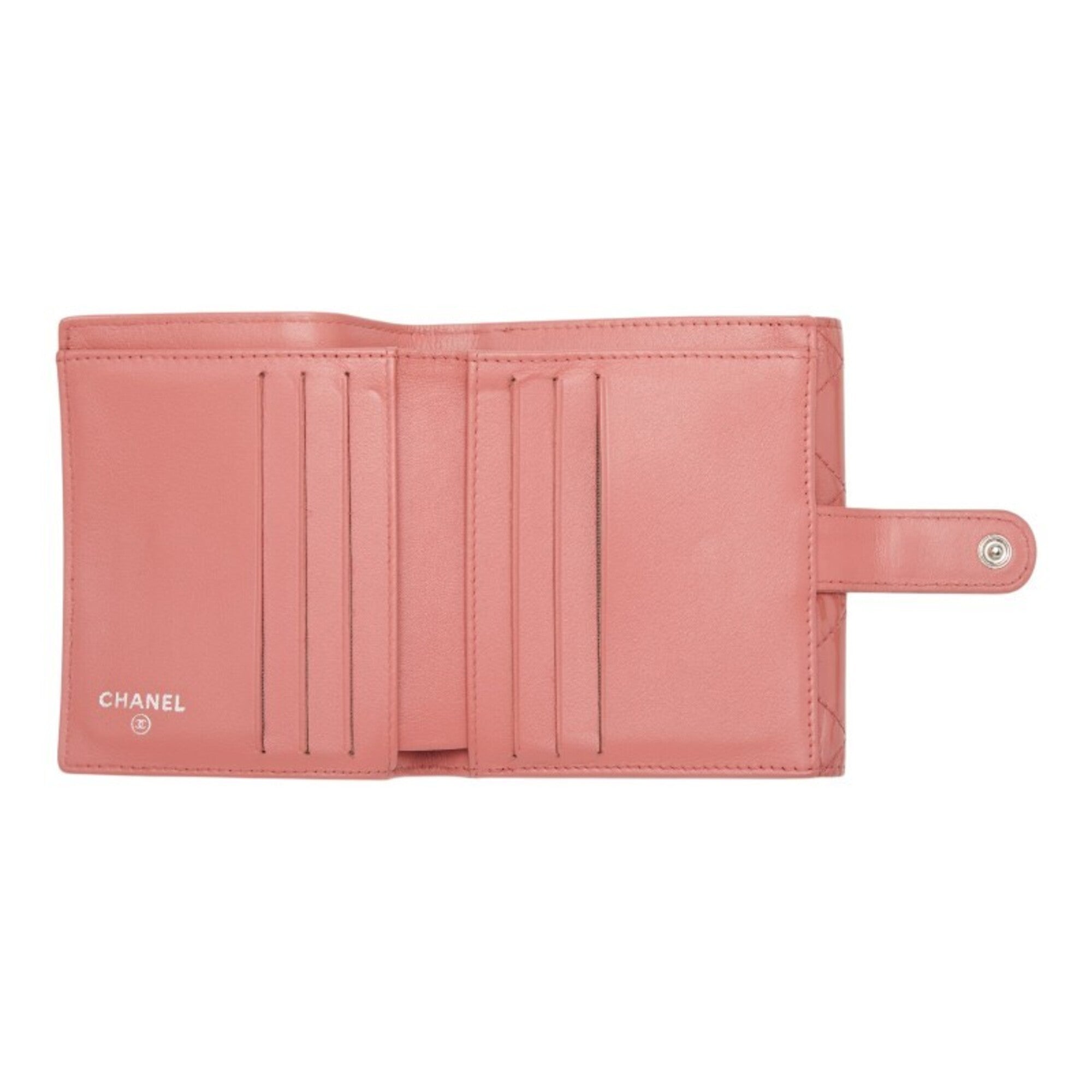 Chanel Pink Patent Leather Wallet (Bi-Fold) (Pre-Owned)