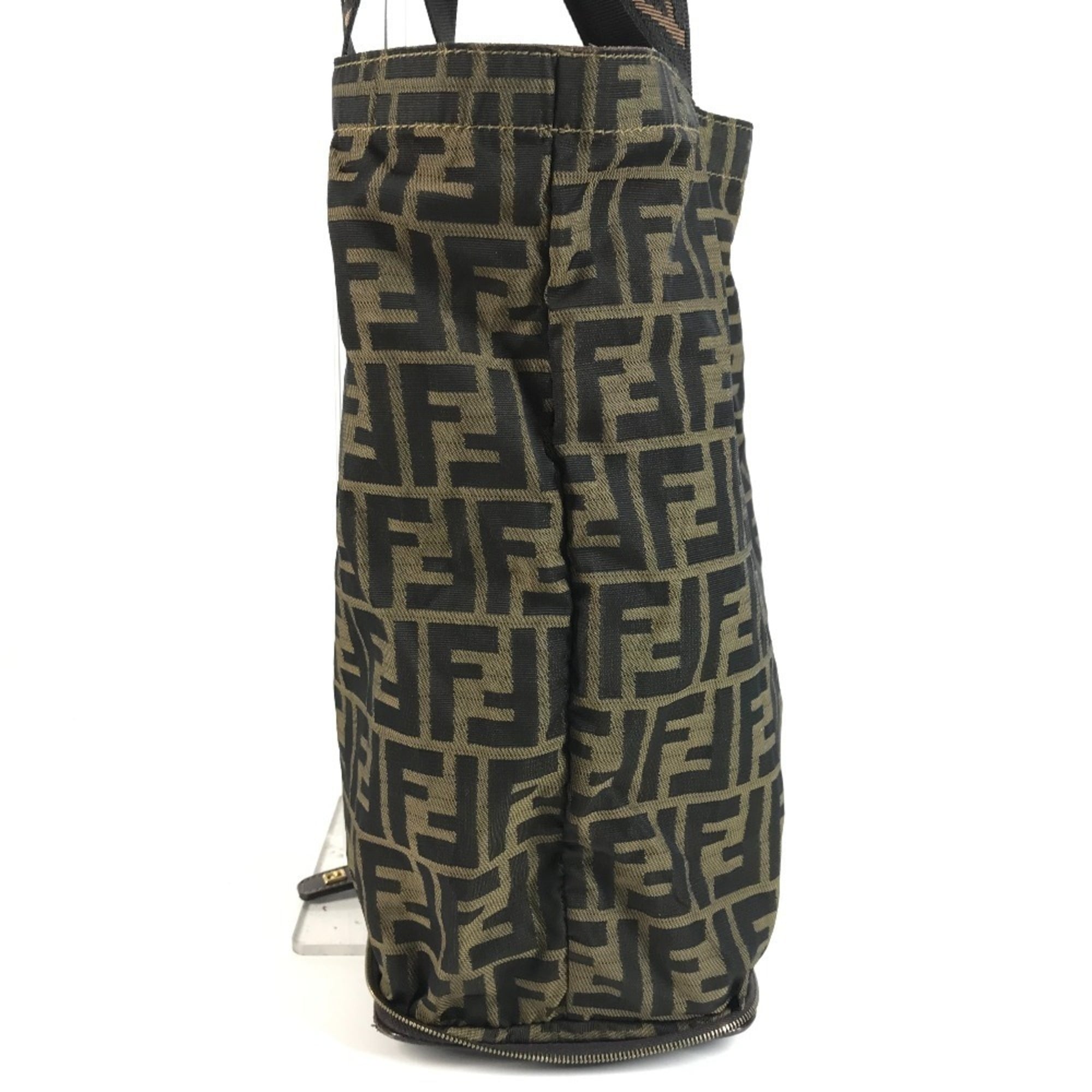 Fendi Zucca Brown Canvas Eco-Bag Handbag Tote Bag (Pre-Owned)