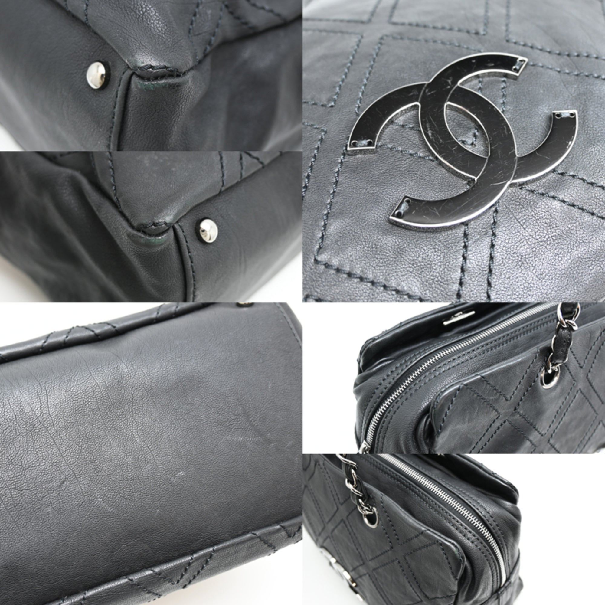 Chanel Black Leather Shoulder Bag (Pre-Owned)
