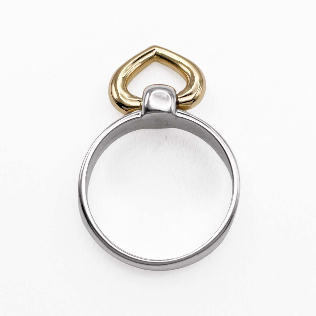 Hermes Gold Silver Yellow Gold (18K) Silver 925 Band Ring (Pre-Owned)