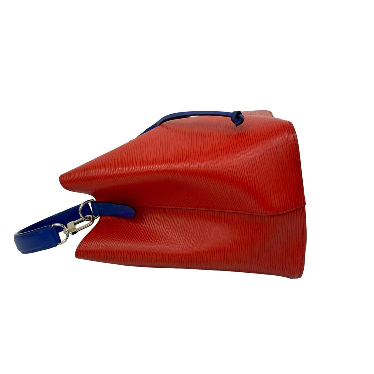 Louis Vuitton Blue Red Color Leather Handbag Shoulder Bag (Pre-Owned)