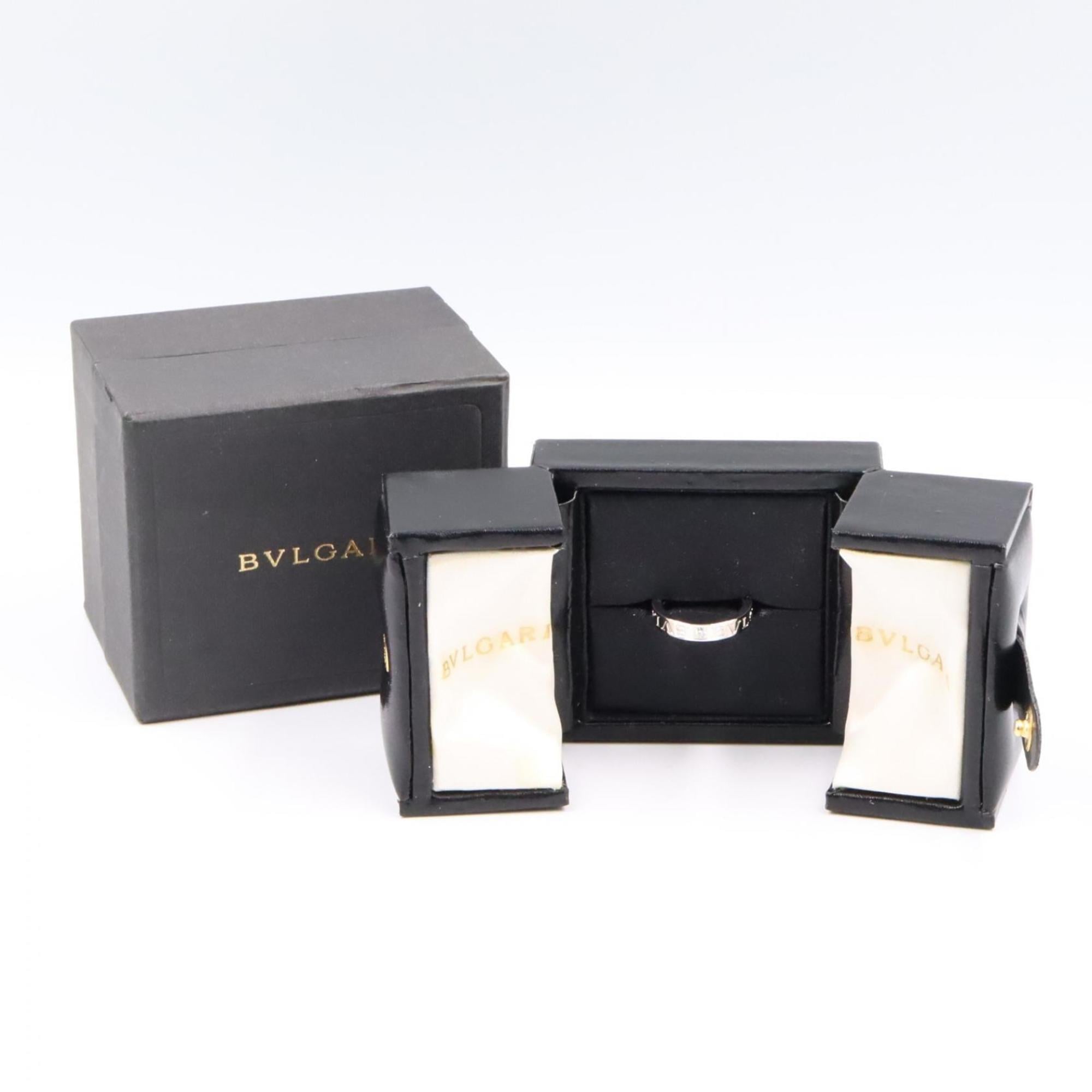Bvlgari Silver Clear White Gold (18K) Band Ring (Pre-Owned)
