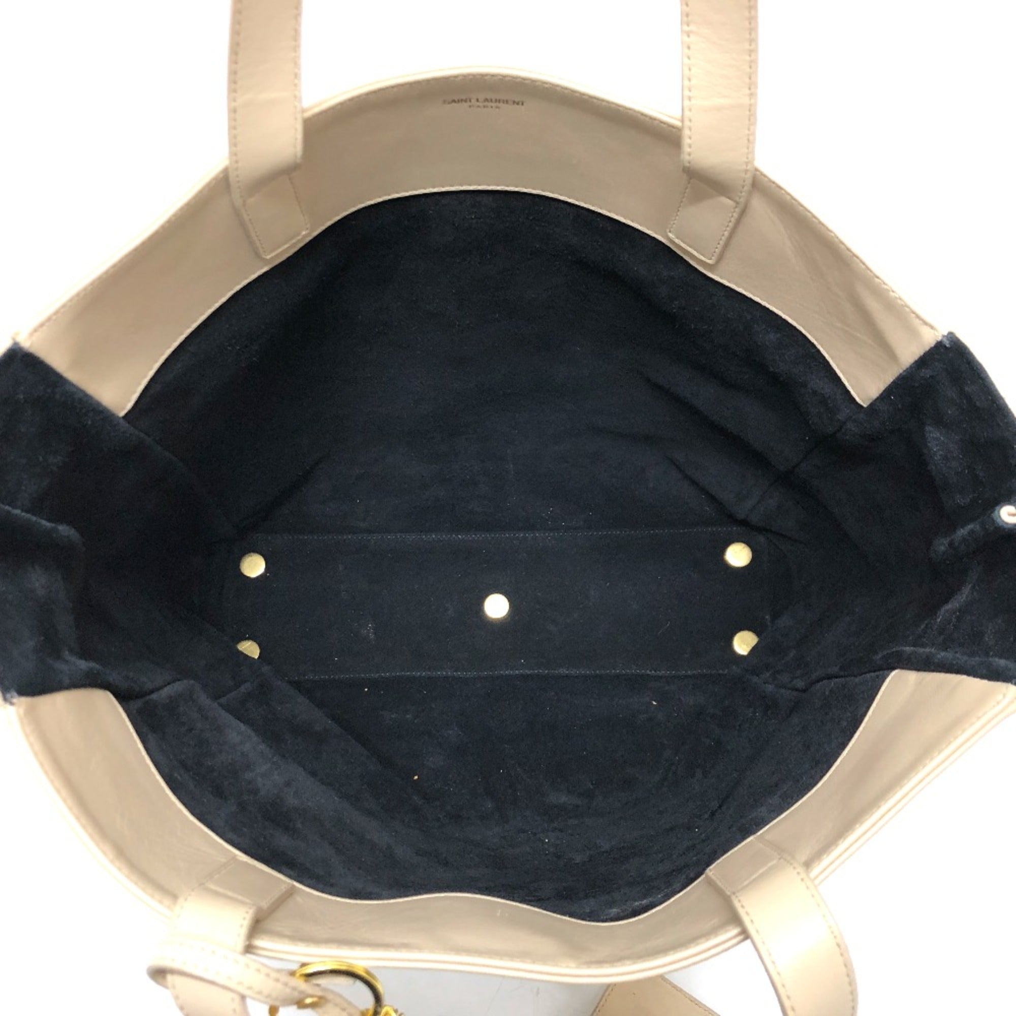 Saint Laurent Beige Leather Tote Bag (Pre-Owned)
