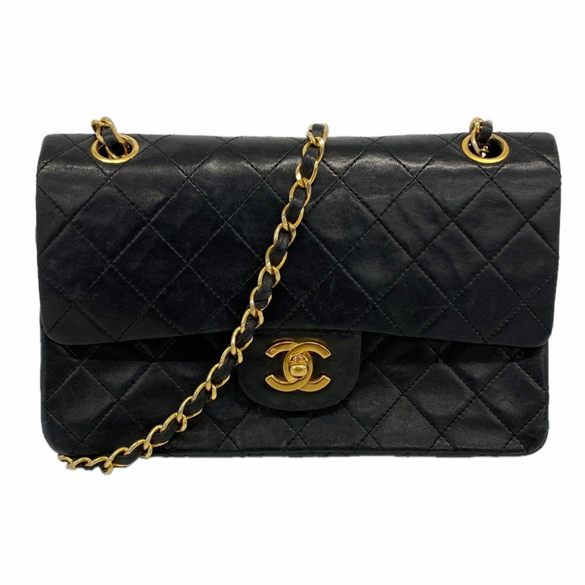 Chanel Black Leather Shoulder Bag (Pre-Owned)