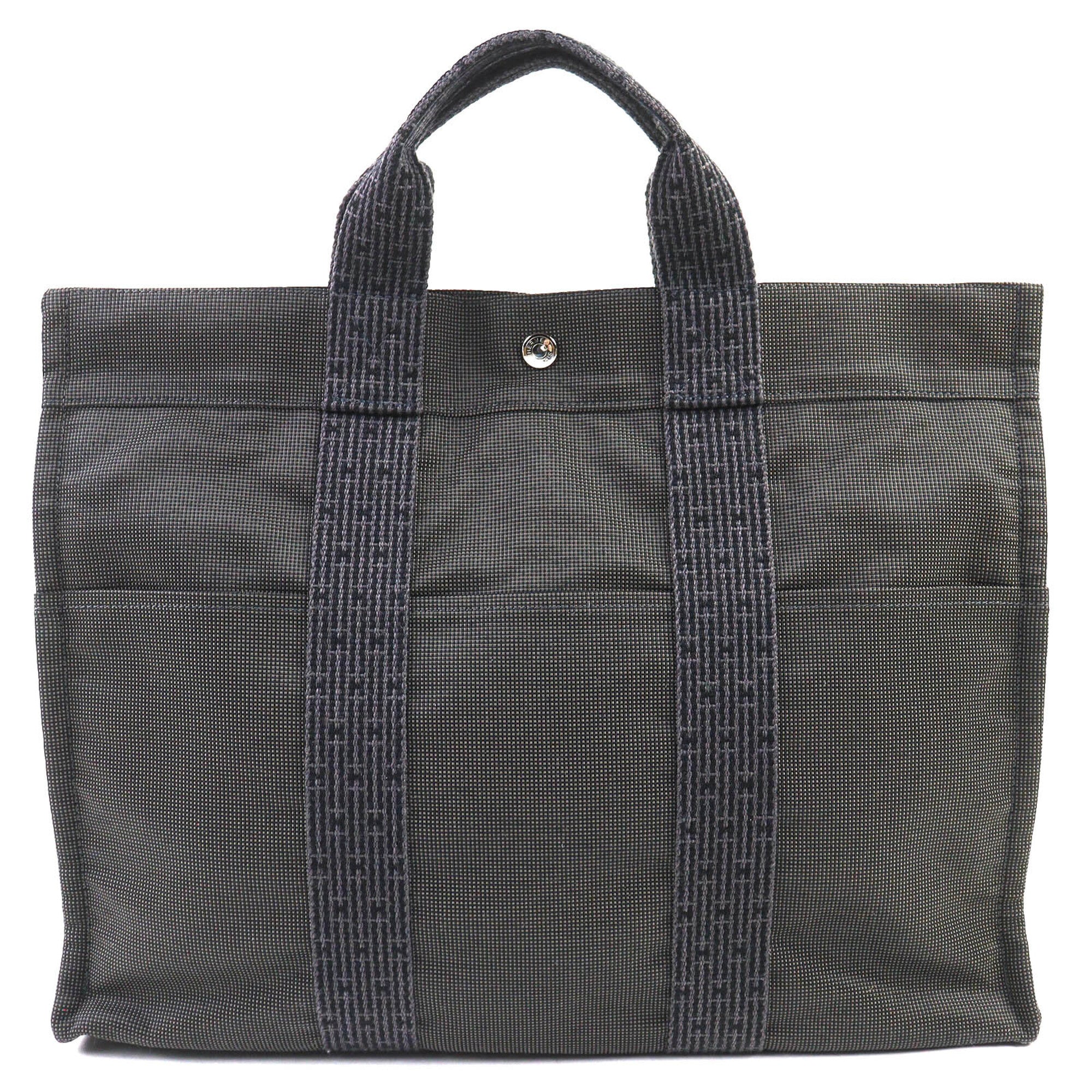 Hermes Her Line Gray Polyamide Polyester Boston Bag Tote Bag (Pre-Owned)