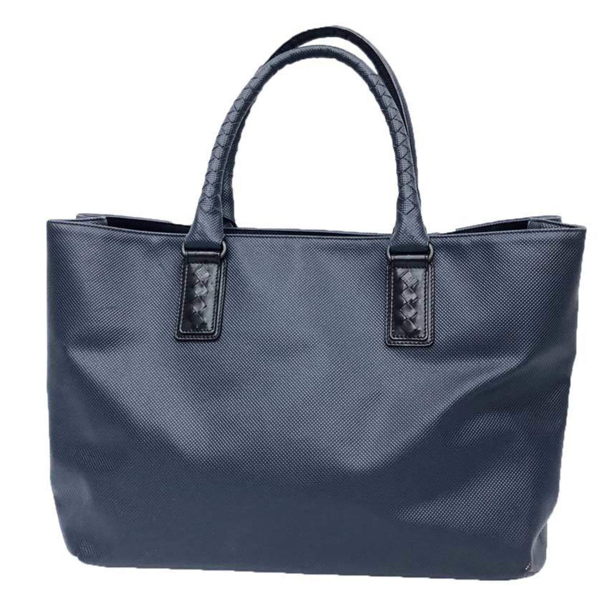 Bottega Veneta Blue Navy Pvc Leather Tote Bag (Pre-Owned)