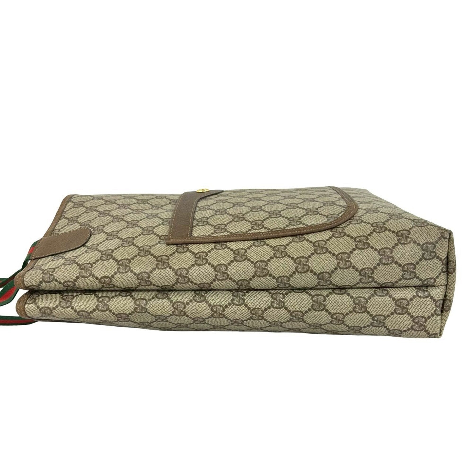 Gucci Brown Pvc Leather Handbag Tote Bag (Pre-Owned)