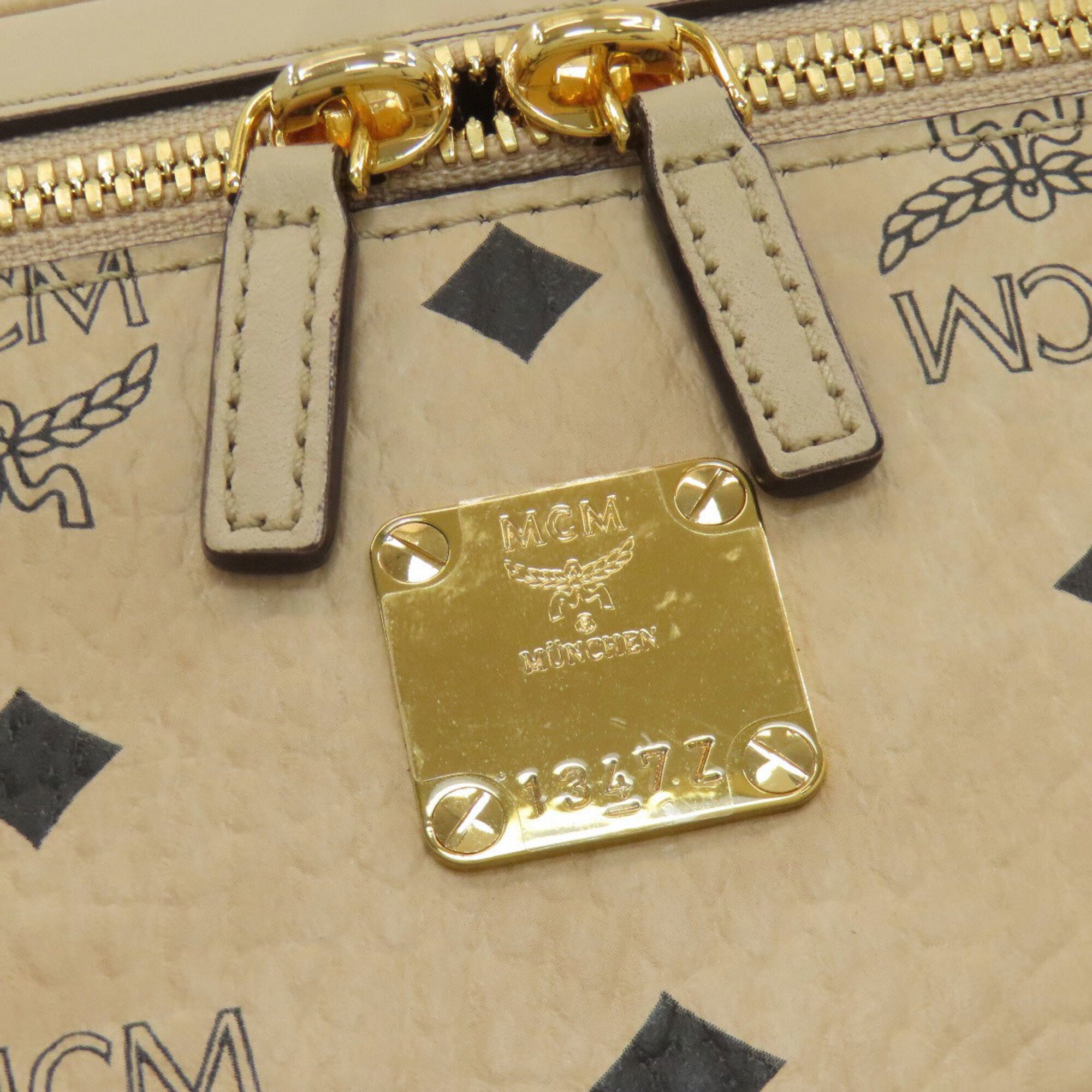 Mcm Beige Pvc Handbag (Pre-Owned)