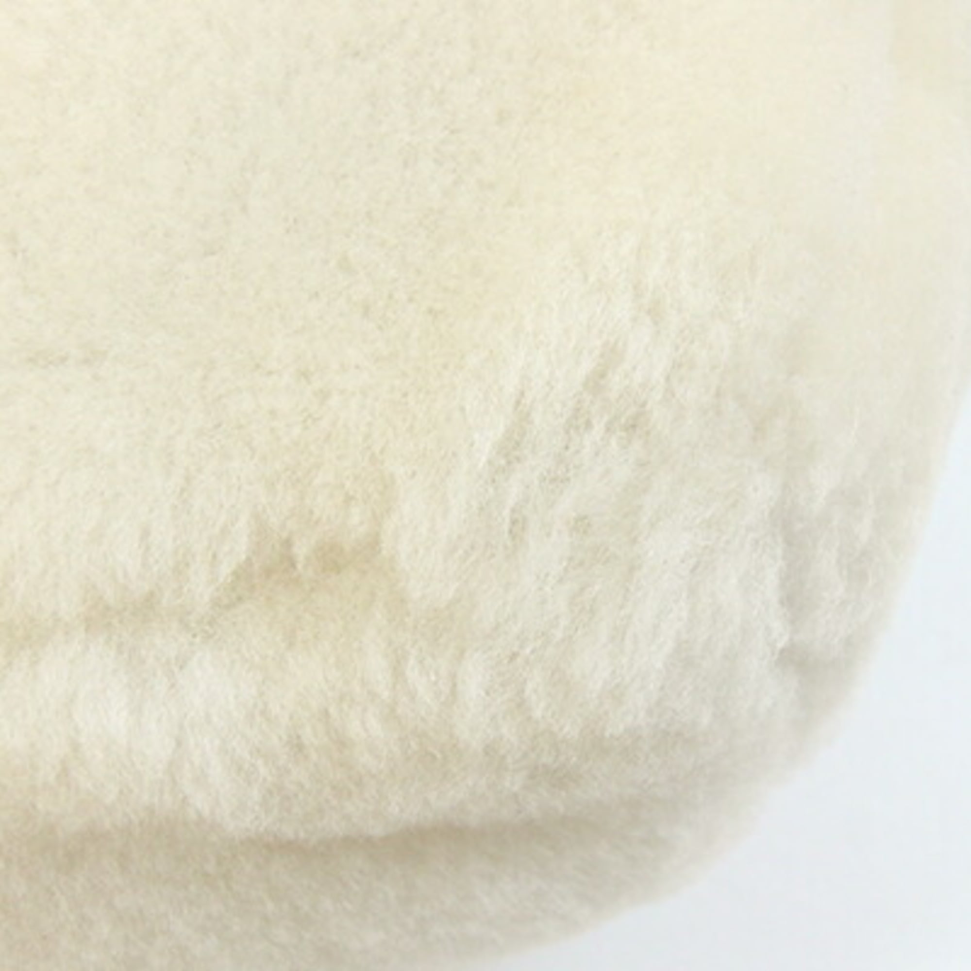Prada Off-White Yellow Fur Leather Shoulder Bag (Pre-Owned)