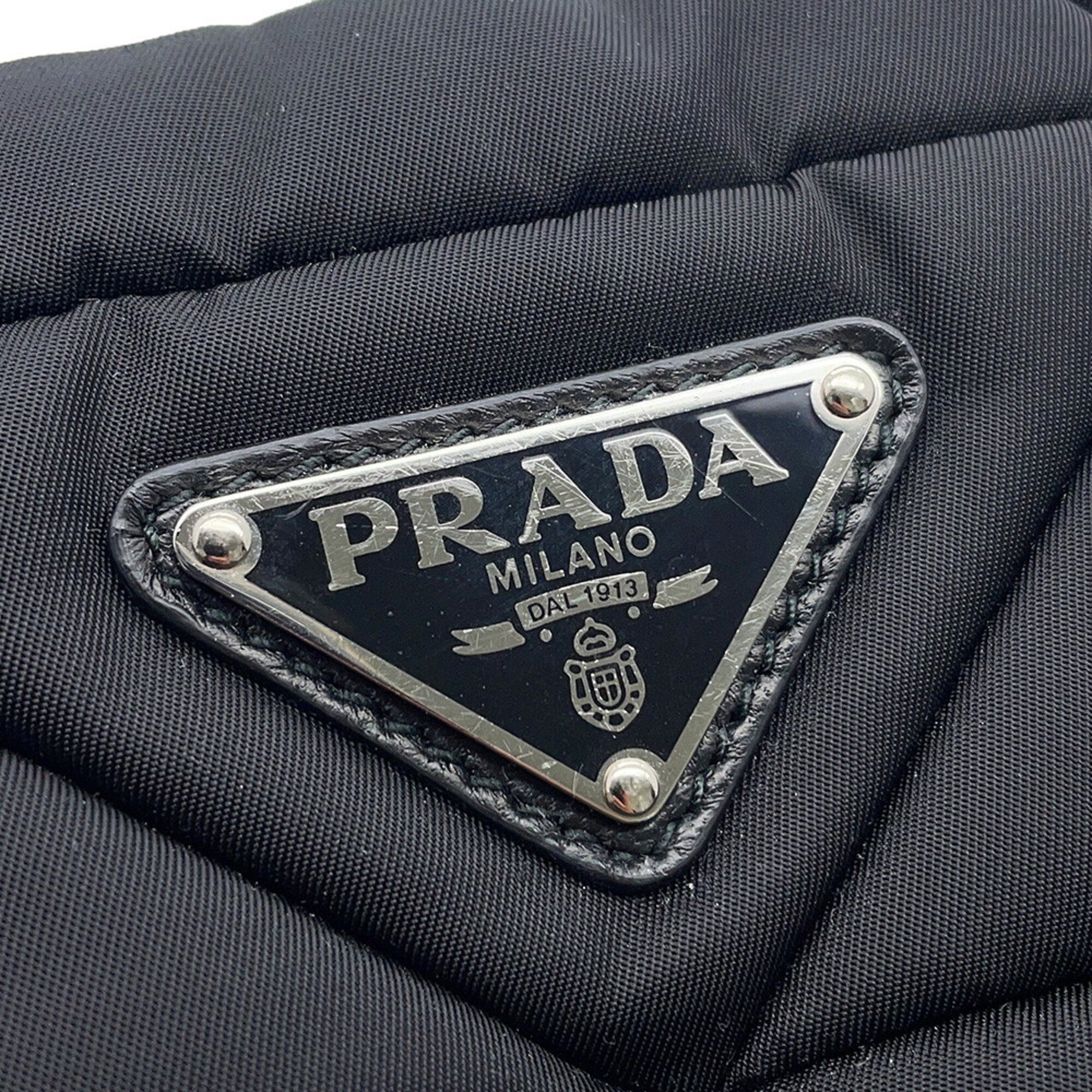 Prada Black Nylon Handbag Tote Bag (Pre-Owned)