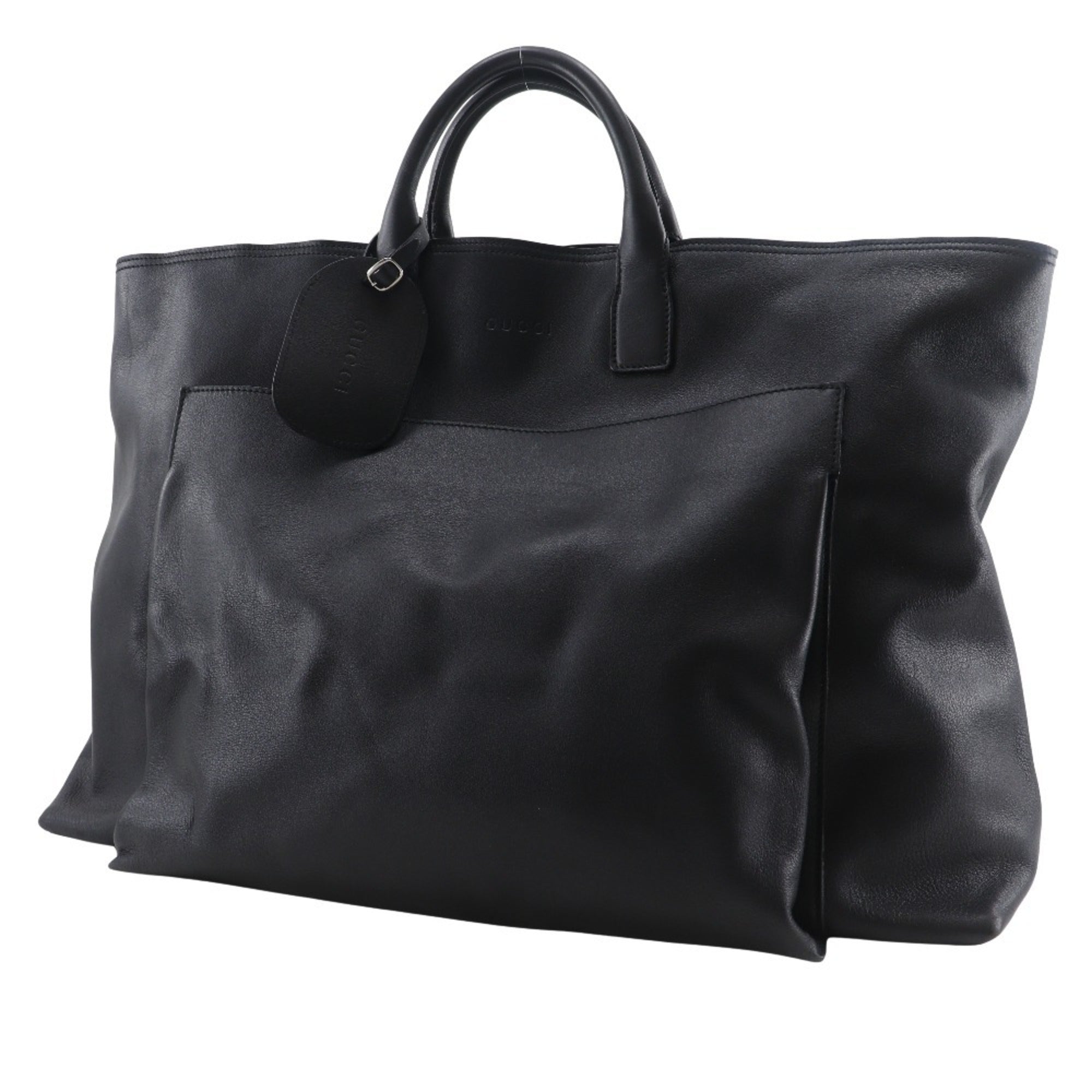 Gucci Black Leather Boston Bag (Pre-Owned)