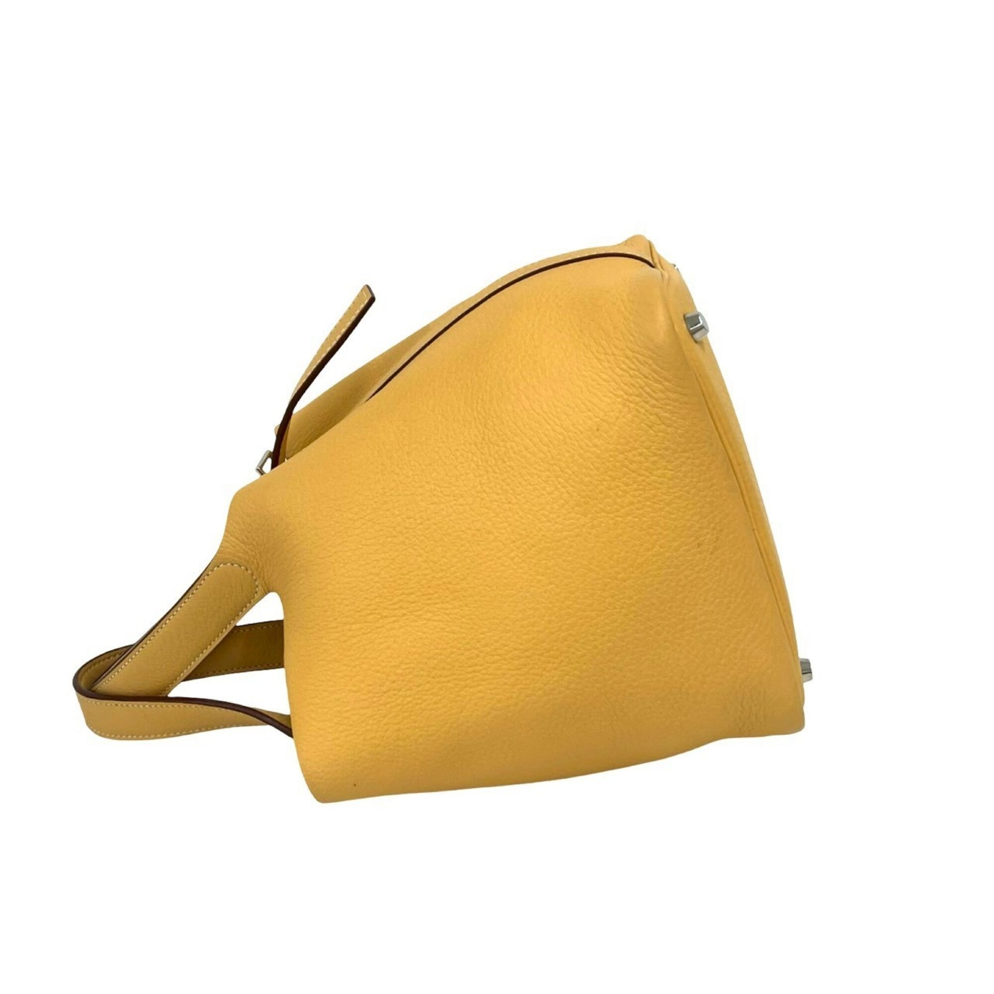Hermes Yellow Taurillon Clemence Leather Handbag Tote Bag (Pre-Owned)