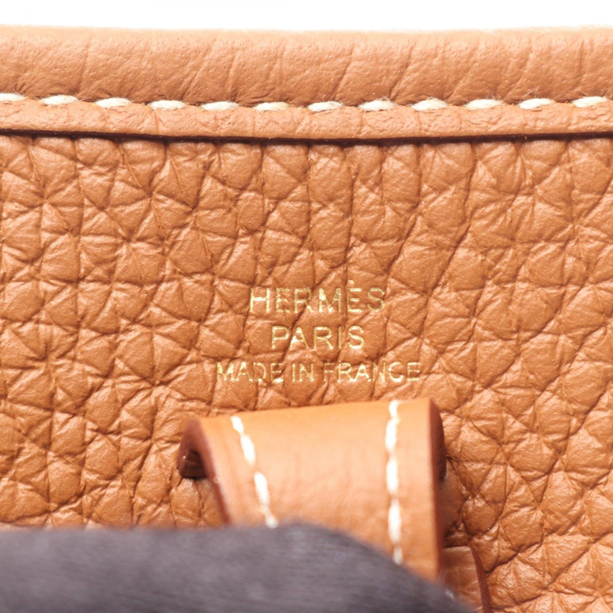 Hermes Brown Taurillon Clemence Leather Shoulder Bag (Pre-Owned)