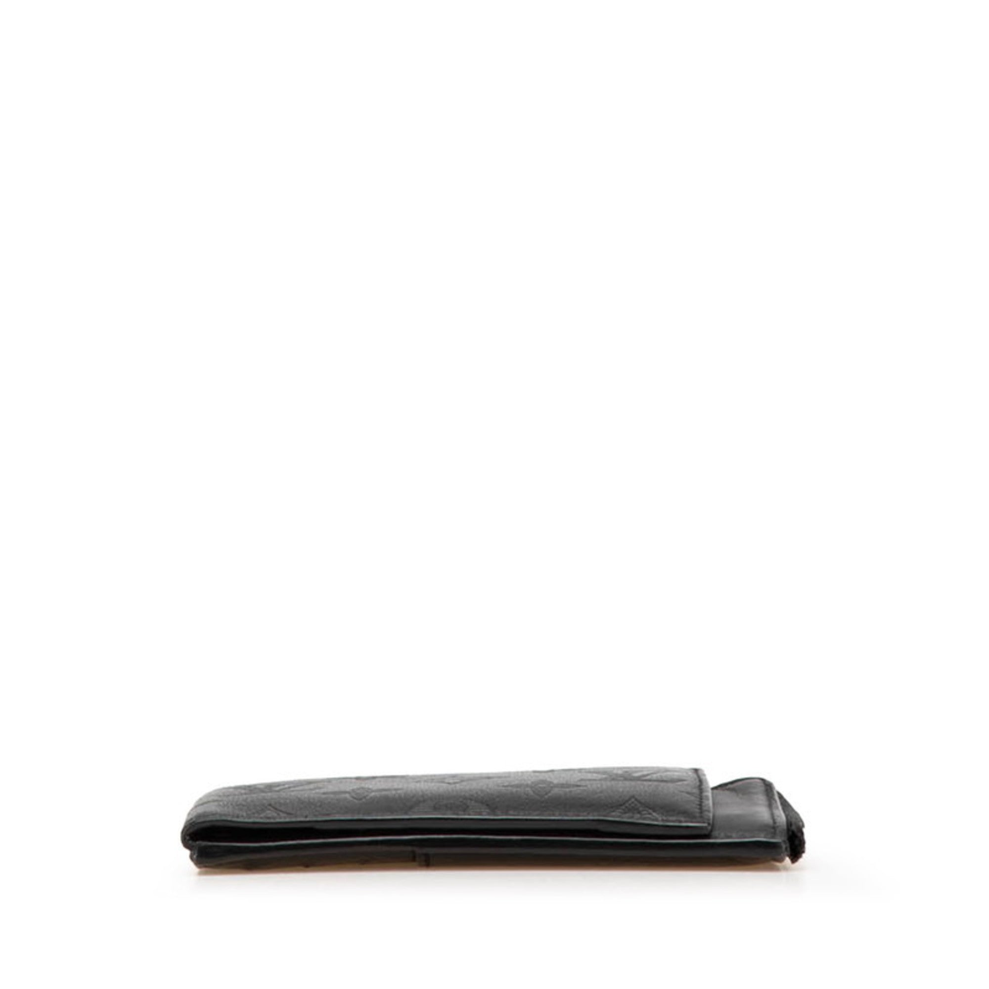 Louis Vuitton Black Noir Leather Coin Purse/Coin Case (Pre-Owned)