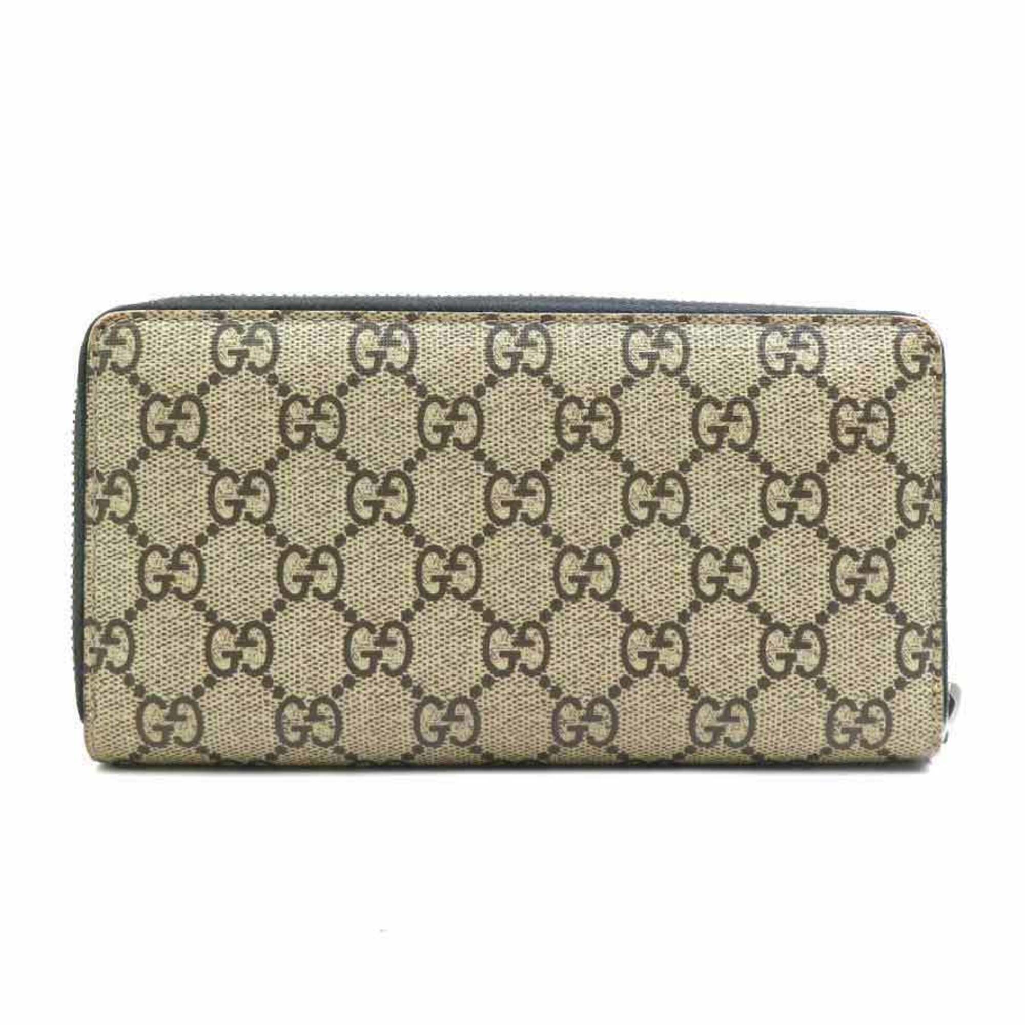 Gucci Beige Brown Gg Supreme Long Wallet (Bi-Fold) (Pre-Owned)