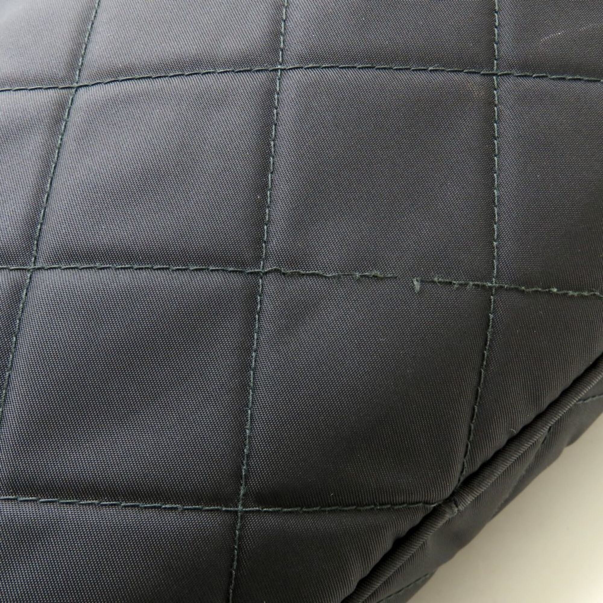 Prada Black Nylon Leather Tote Bag (Pre-Owned)