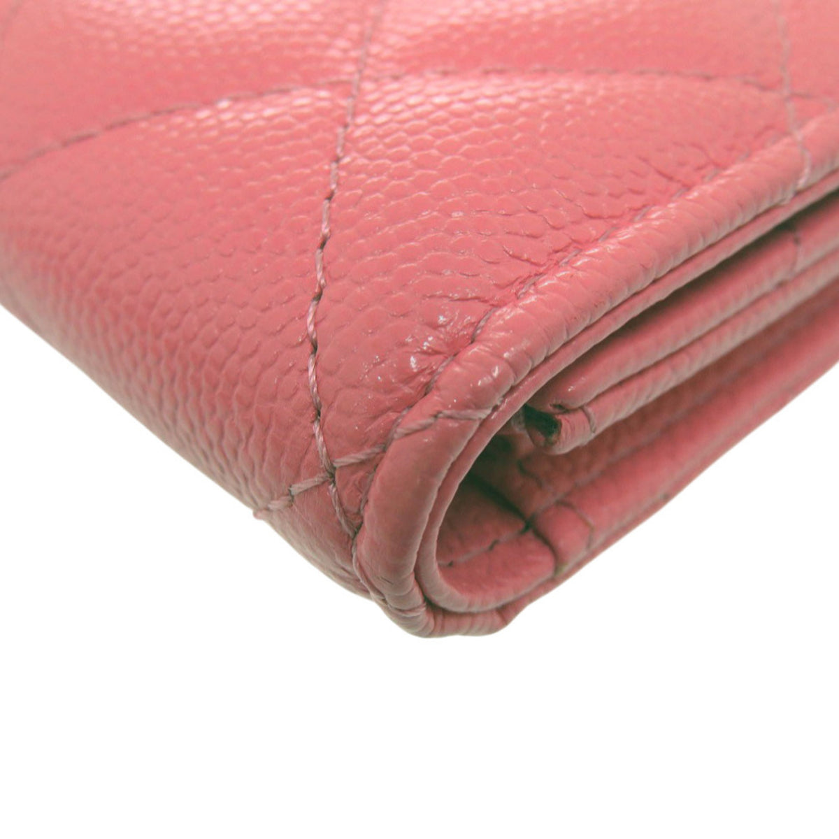 Chanel Pink Leather Coin Purse/Coin Case (Pre-Owned)